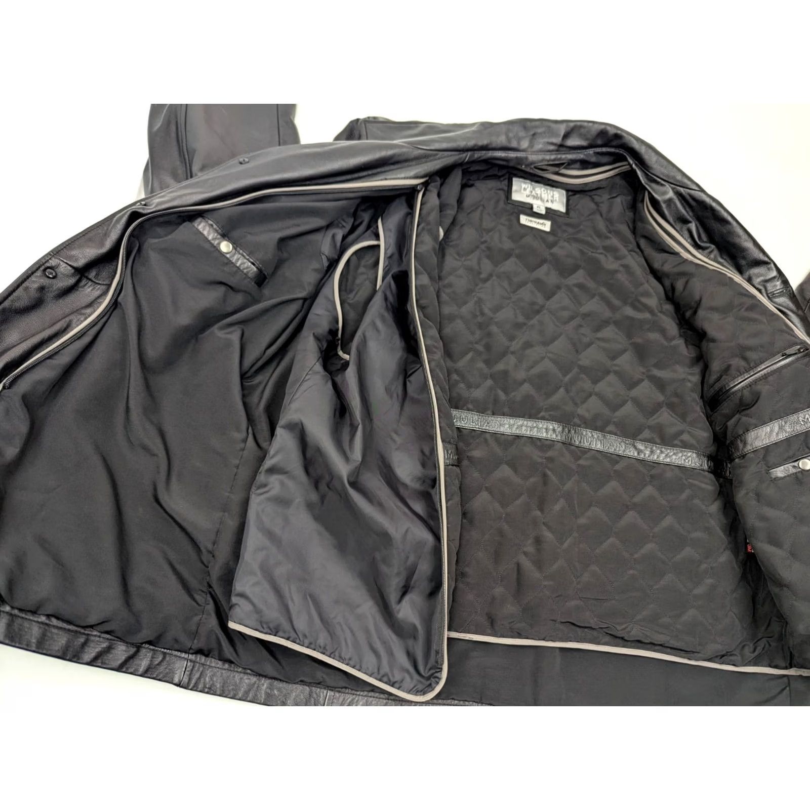 Vintage Wilsons Leather M Julian Leather Coat Men XL Black Removable Thinsulate Liner 90s Classic Motorcycle Overcoat Size US XL / EU 56 / 4 - 7 Thumbnail