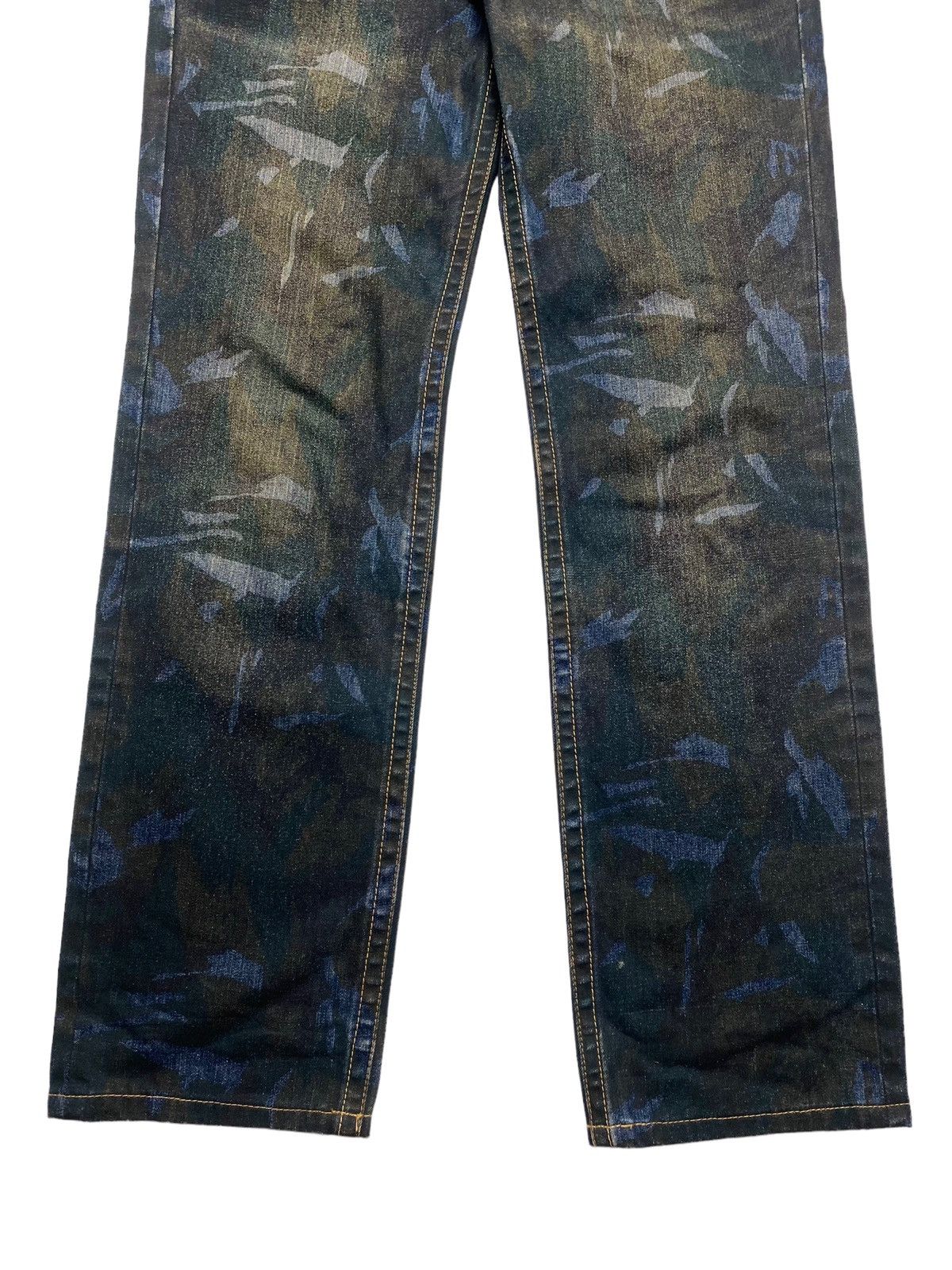 PPFM 2005 PPFM - 20th Anniversary Painter Tiger Camo Denim Pants Size US 29 - 4 Thumbnail