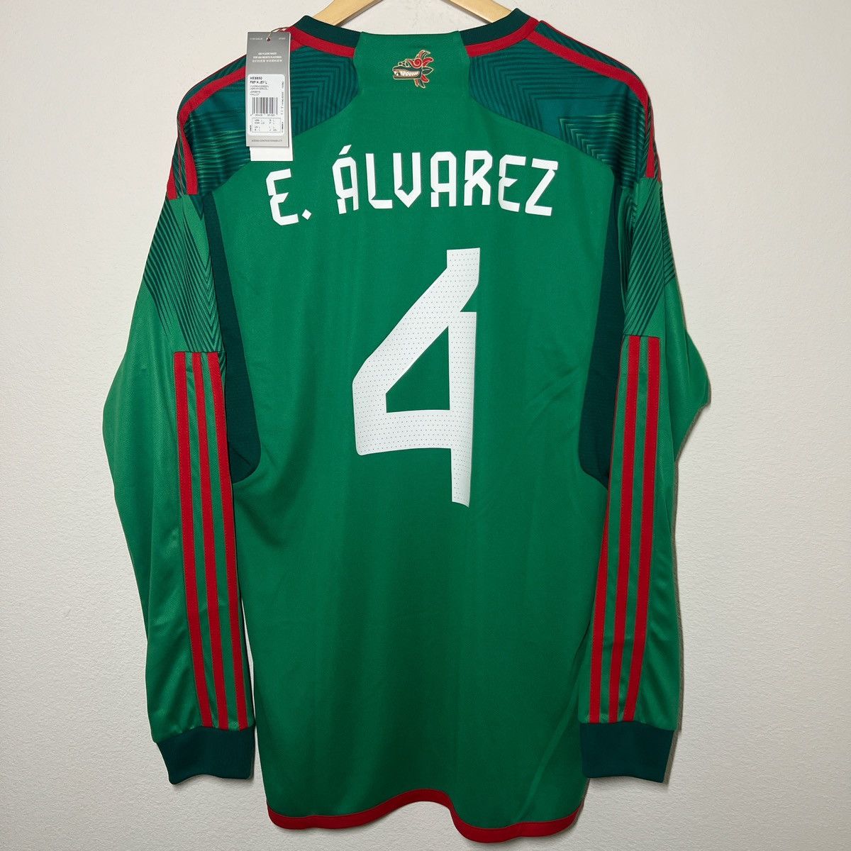 Mexico Edson Alvarez 2022 World Cup Home Long Sleeve Jersey