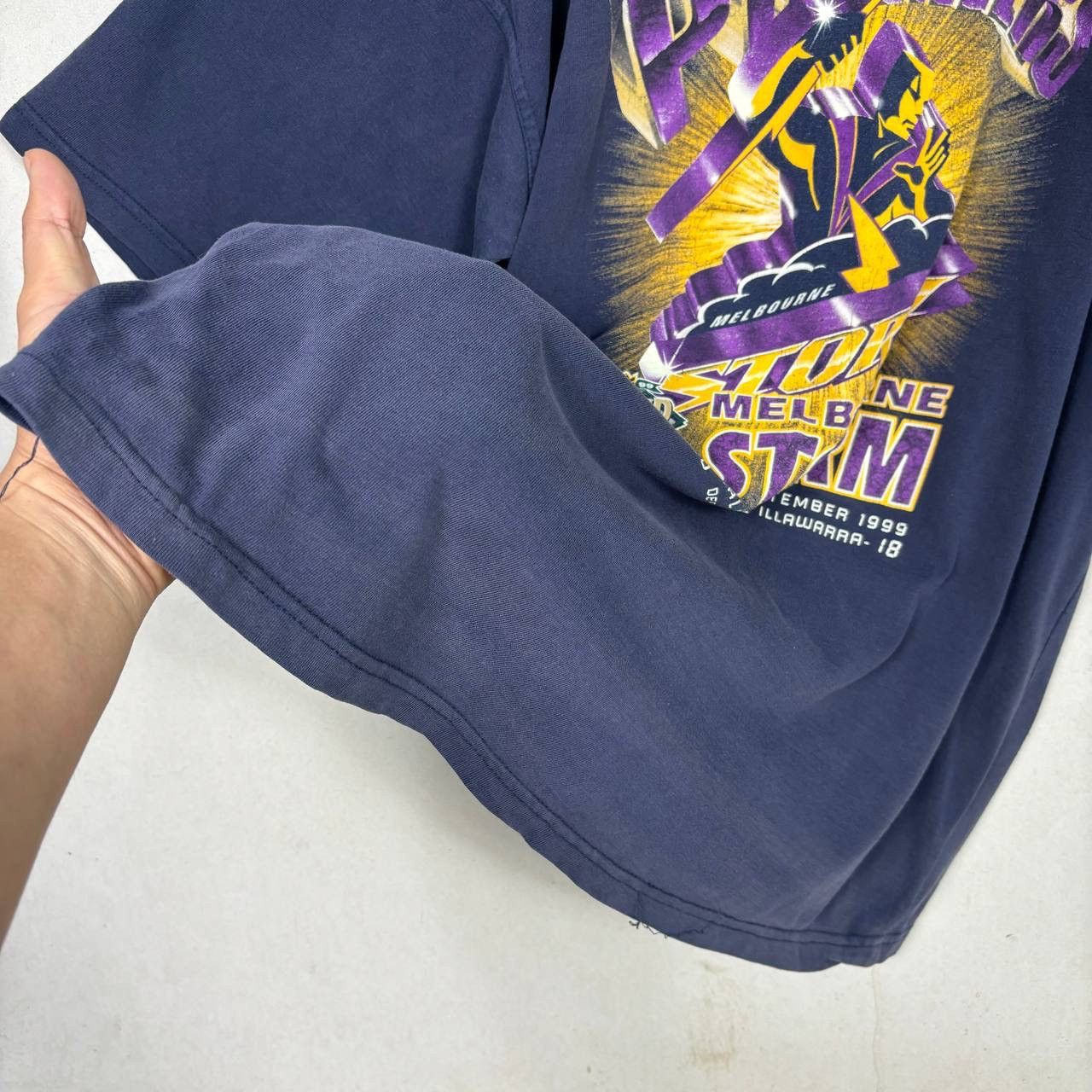 Vintage Vintage 1999 Melbourne Storm Grand Final NRL Rugby Tshirt Size US XL / EU 56 / 4 - 5 Thumbnail