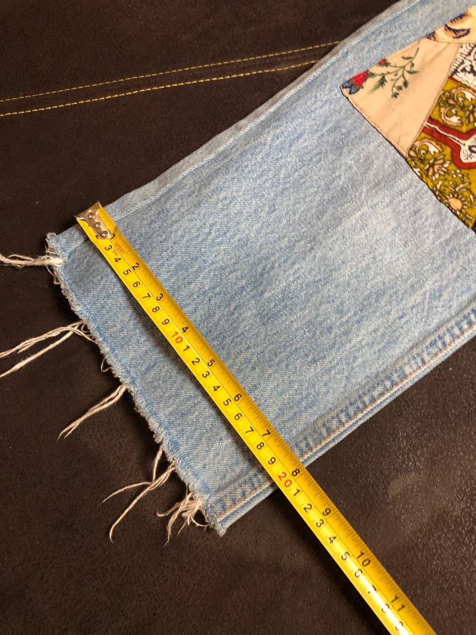 Levi's Levi's 501 patchwork straight leg jeans with a raw hem Size US 30 / EU 46 - 5 Thumbnail