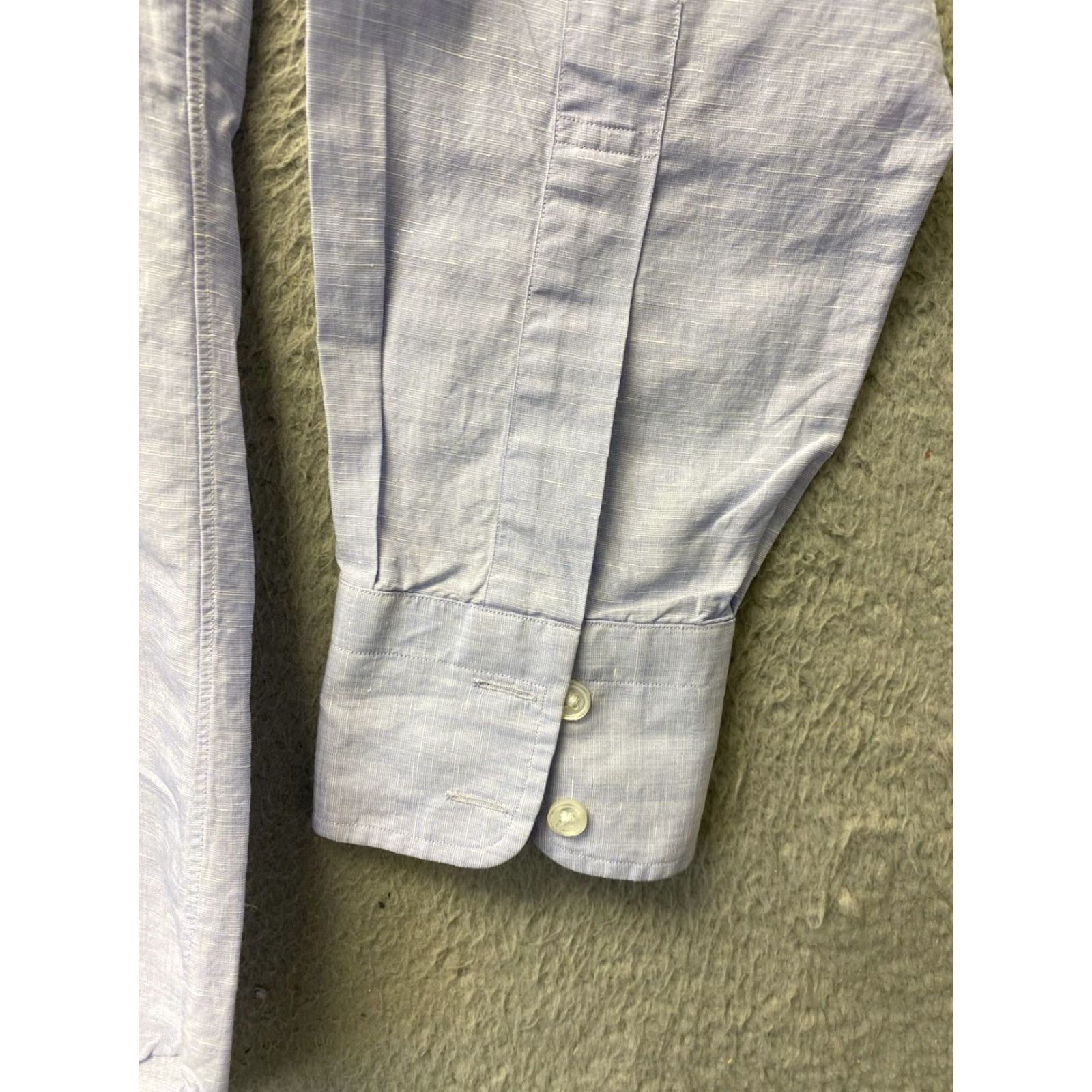 Vintage ASCOT CHANG Dress Shirt XL Blue Solid Long Sleeve Athletic Fit 100% Cotton Mens Size US XL / EU 56 / 4 - 5 Thumbnail