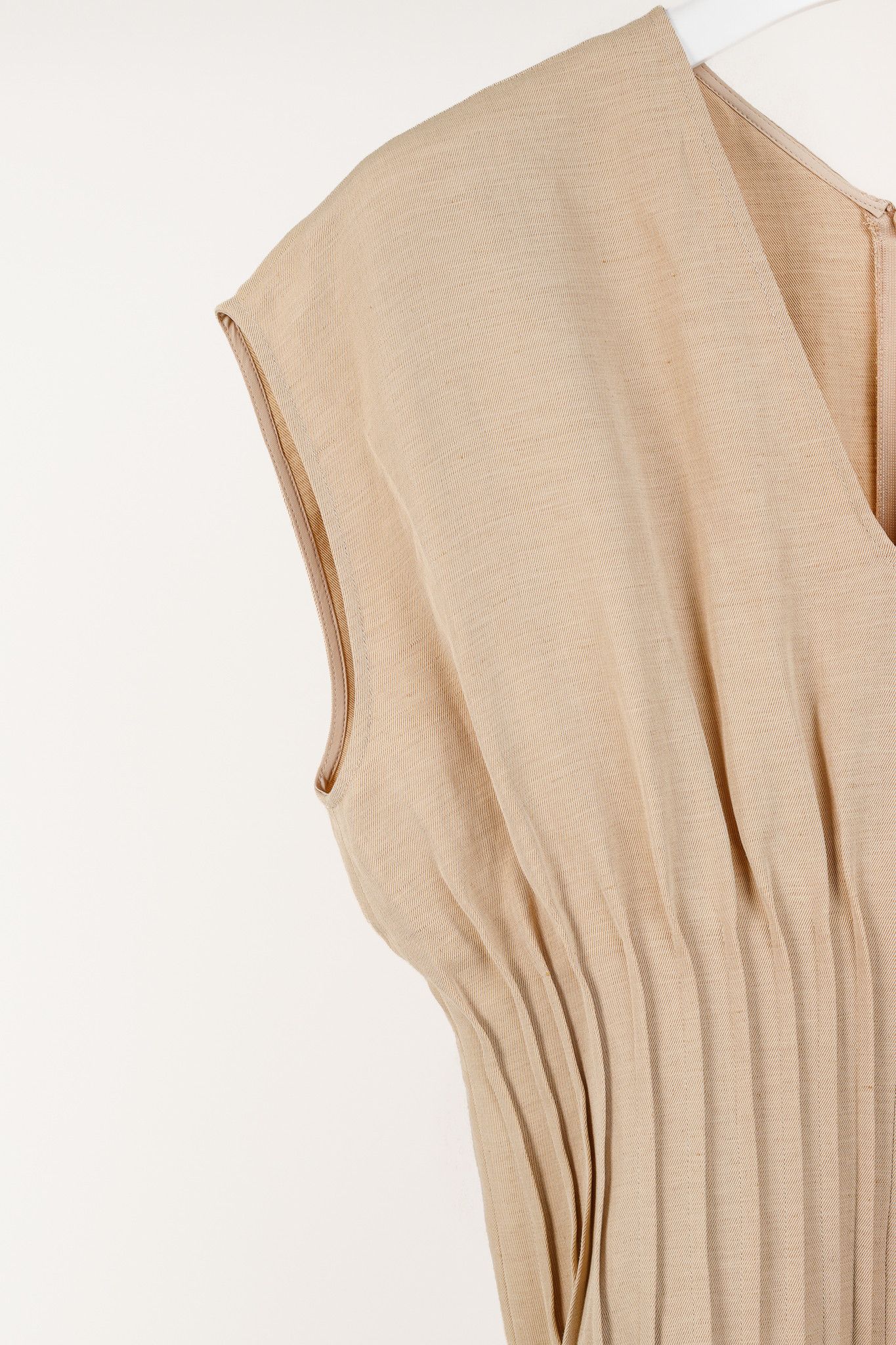 Fabiana Filippi Fabiana Filippi Cinched Pintucked Linen Twill Midi Dress Size S / US 4 / IT 40 - 5 Thumbnail