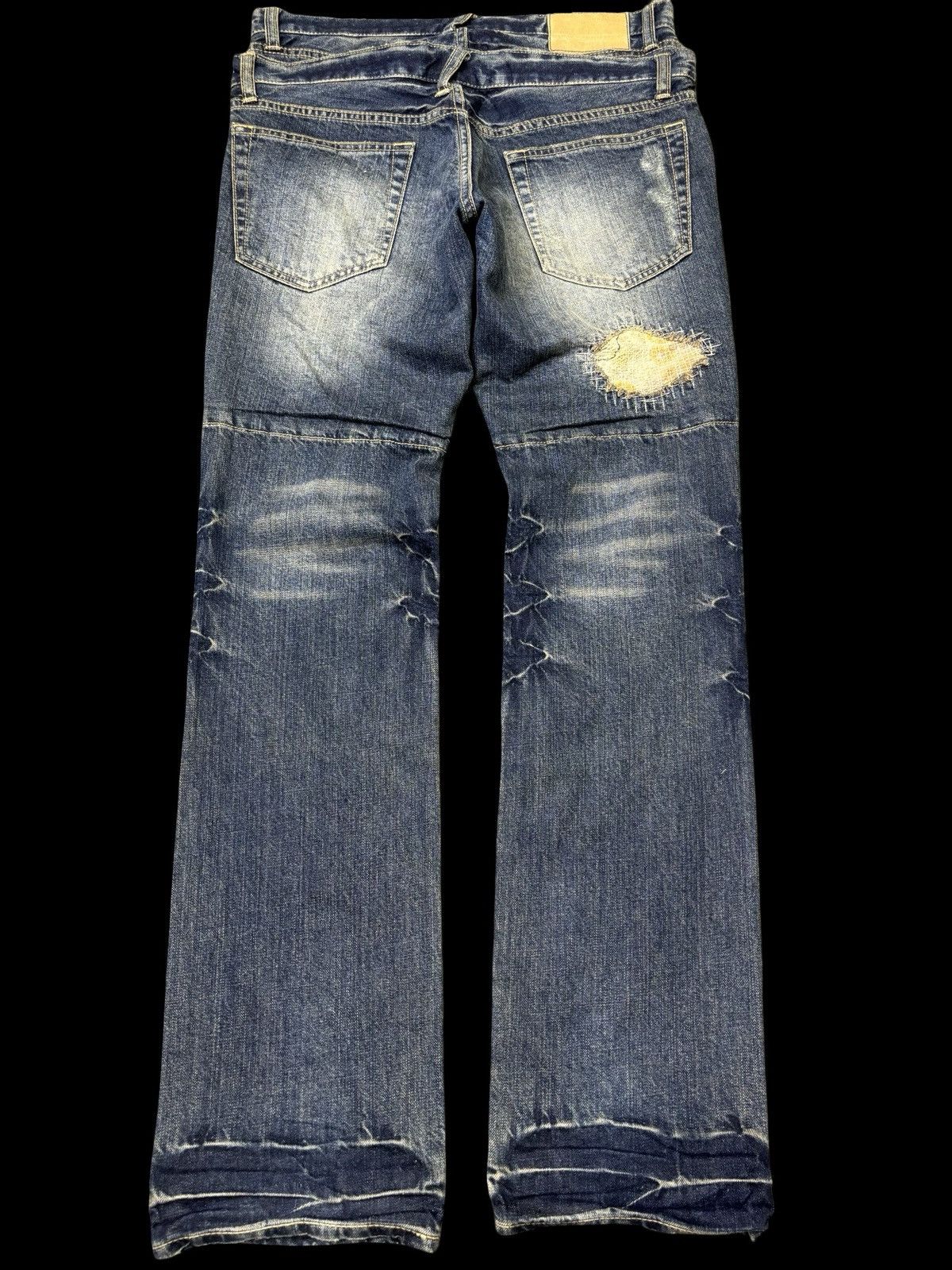PPFM PPFM Double Waist Rust Wash Distressed Denim F778 Size US 32 / EU 48 - 2 Thumbnail