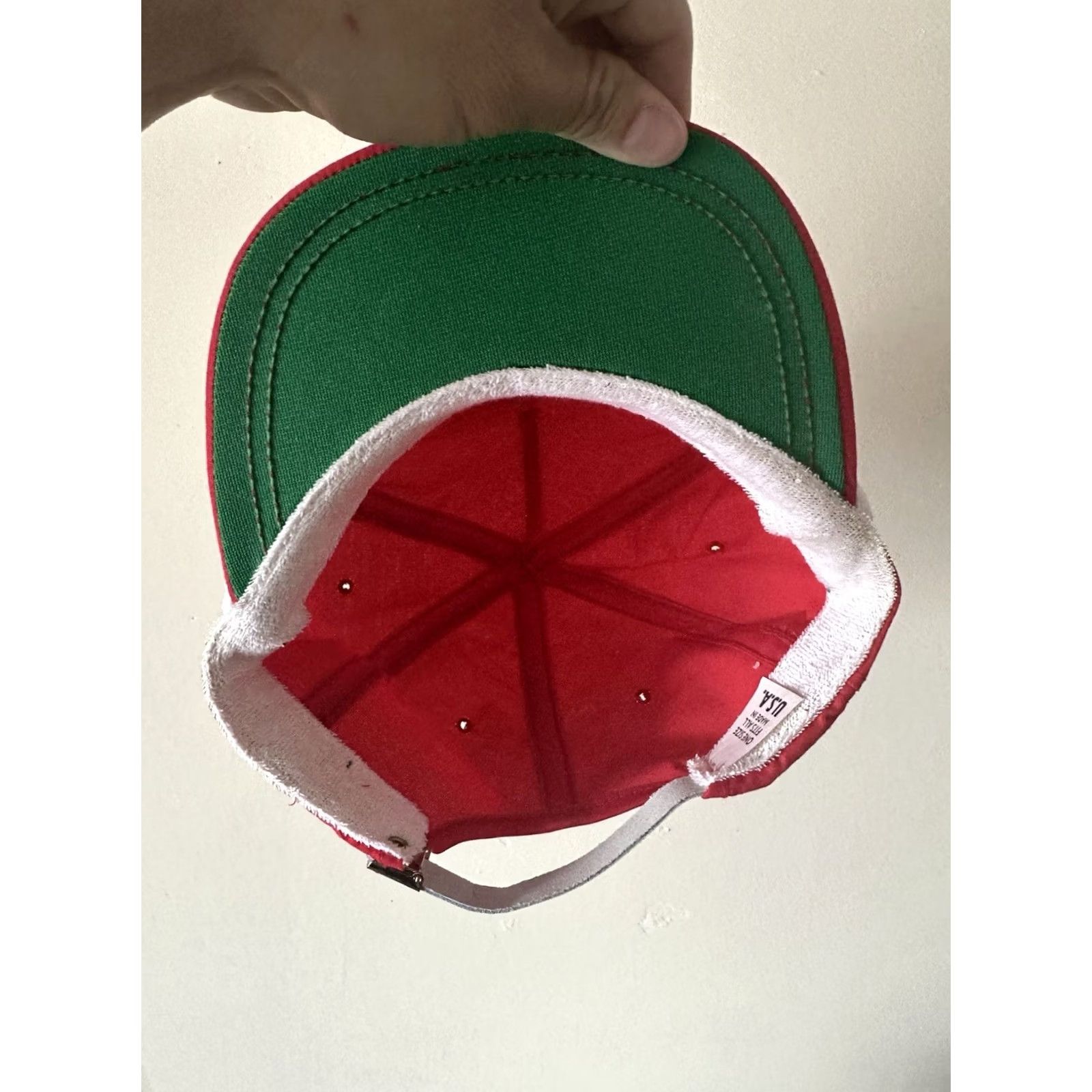 Vintage VINTAGE 80s DuPont Ribbon Strapback Hat Cap Made In USA Red NWOT Rare Cap Size ONE SIZE - 6 Thumbnail