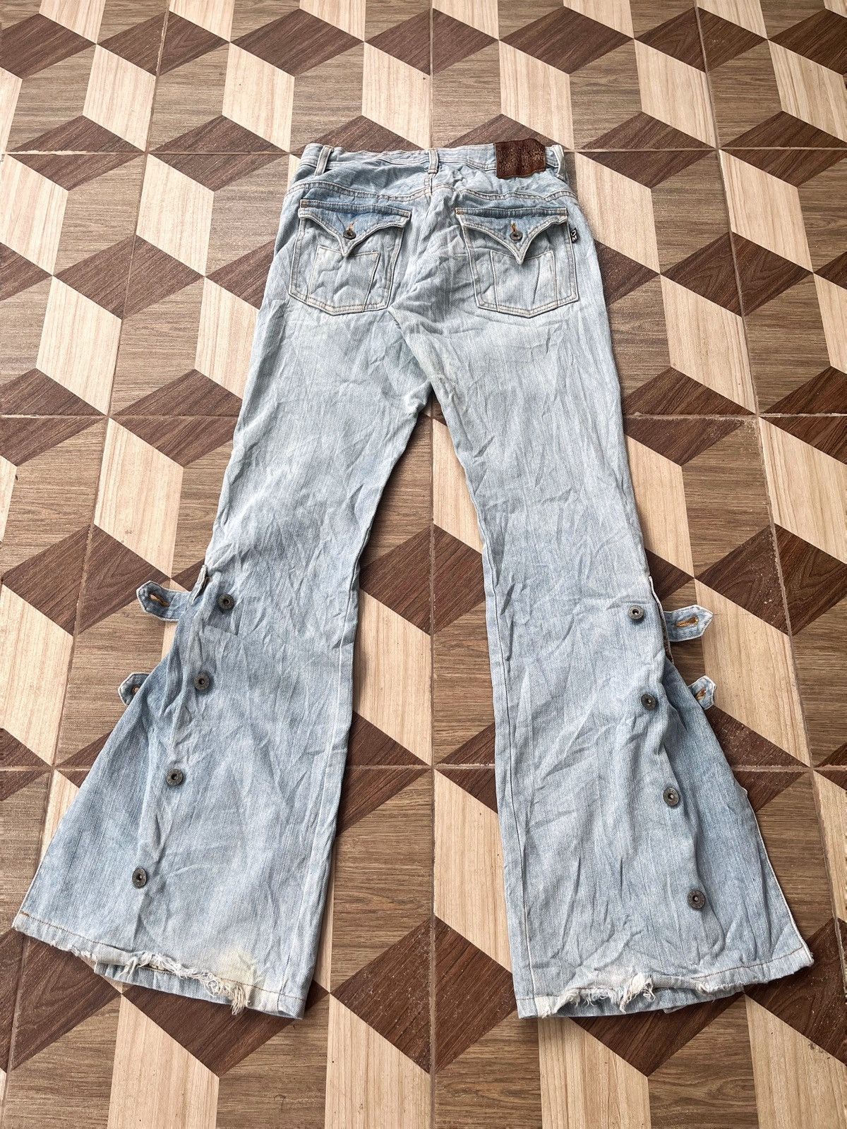If Six Was Nine × Le Grande Bleu (L.G.B.) × Morgan Homme Morgan Homme Flared Bondage Pants Size US 31 - 6 Thumbnail