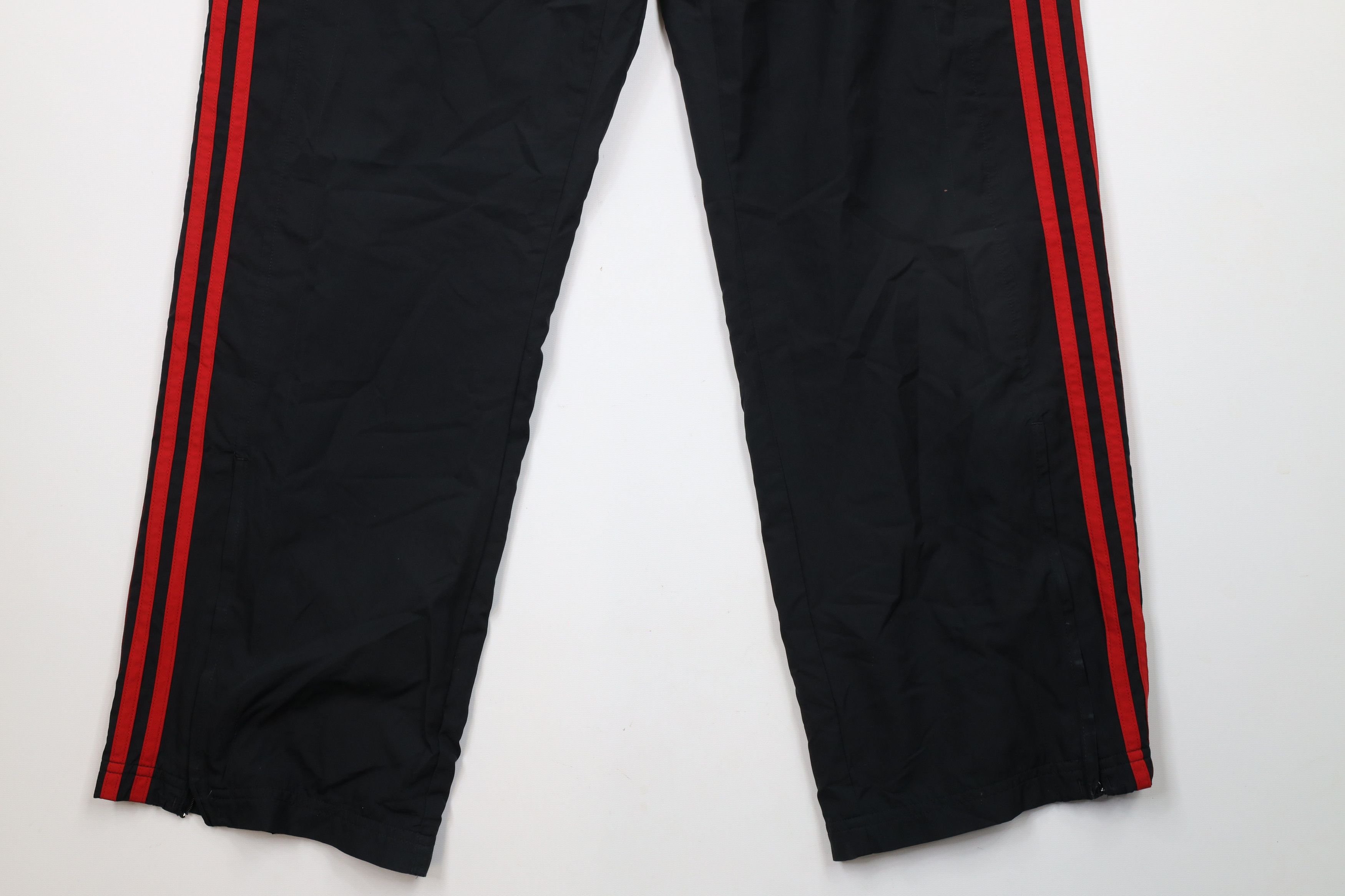 Adidas × Vintage Vintage Adidas Spell Out Striped Lined Wide Leg Pants Black Size US 34 / EU 50 - 4 Thumbnail