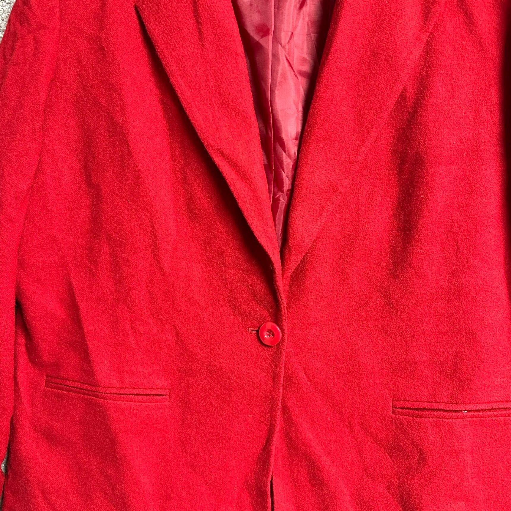 Vintage VINTAGE Requirements Blazer Women 14 Wool Blend Office Classic Tailored 80s 90s Red Women Size XL / US 12-14 / IT 48-50 - 3 Thumbnail