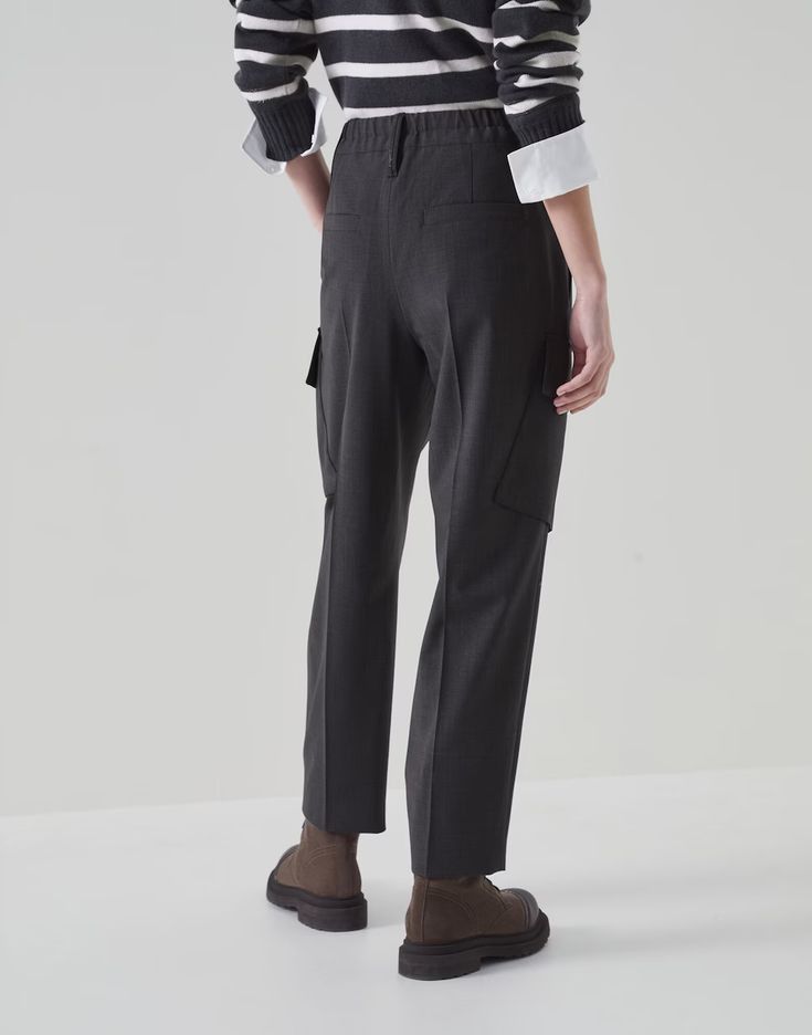 Brunello Cucinelli o1la1rc1a0325 Cargo Pants in Navy Size 30" / US 8 / IT 44 - 3 Thumbnail