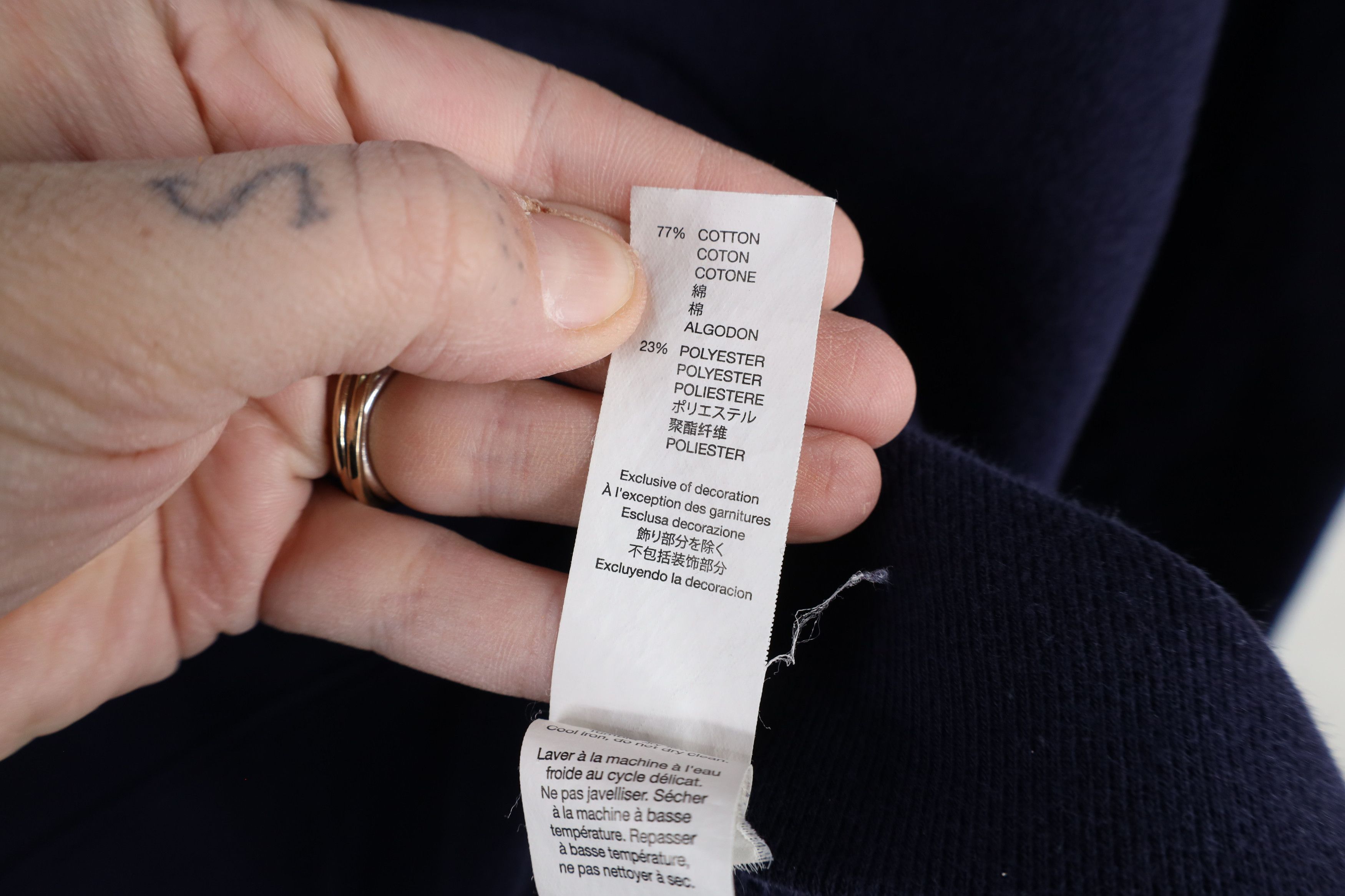 Gap × Vintage Vintage Gap Spell Block Letter Hoodie Sweatshirt Navy Blue Size XL / US 12-14 / IT 48-50 - 8 Thumbnail
