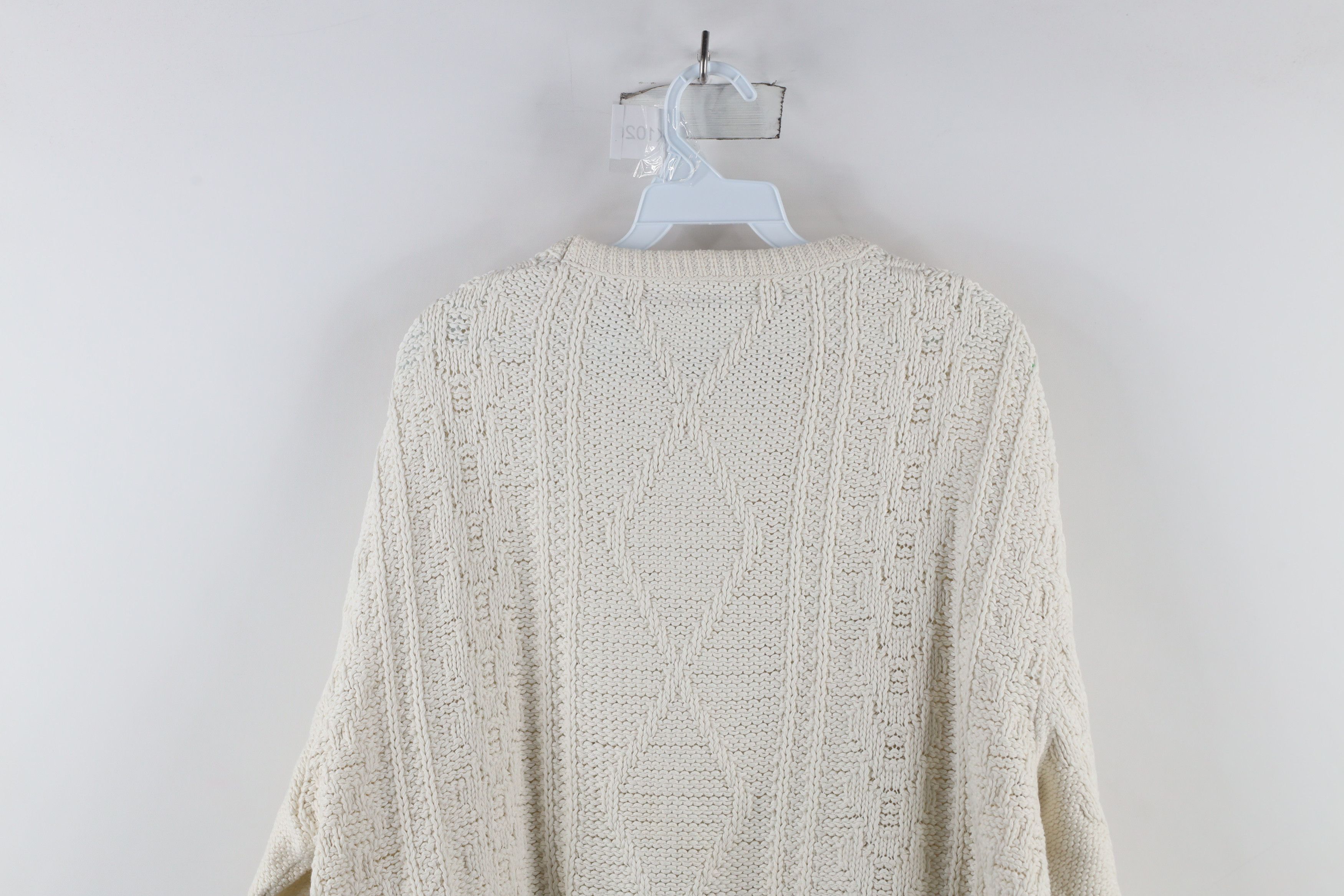 Vintage Vintage 90s Streetwear Chunky Cable Knit Fisherman Sweater Size XL / US 12-14 / IT 48-50 - 9 Thumbnail