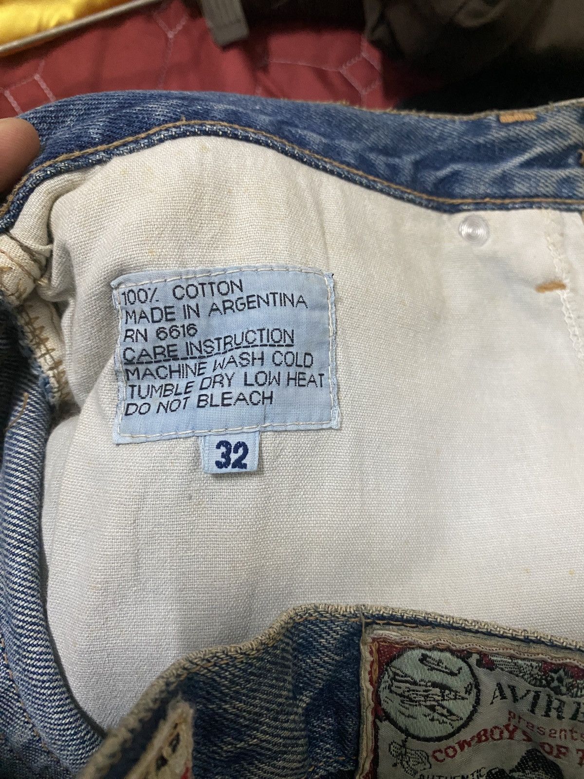Avirex Vintage 80s 90s Avirex Cowboys Of The Sky Jeans Size US 32 / EU 48 - 10 Thumbnail