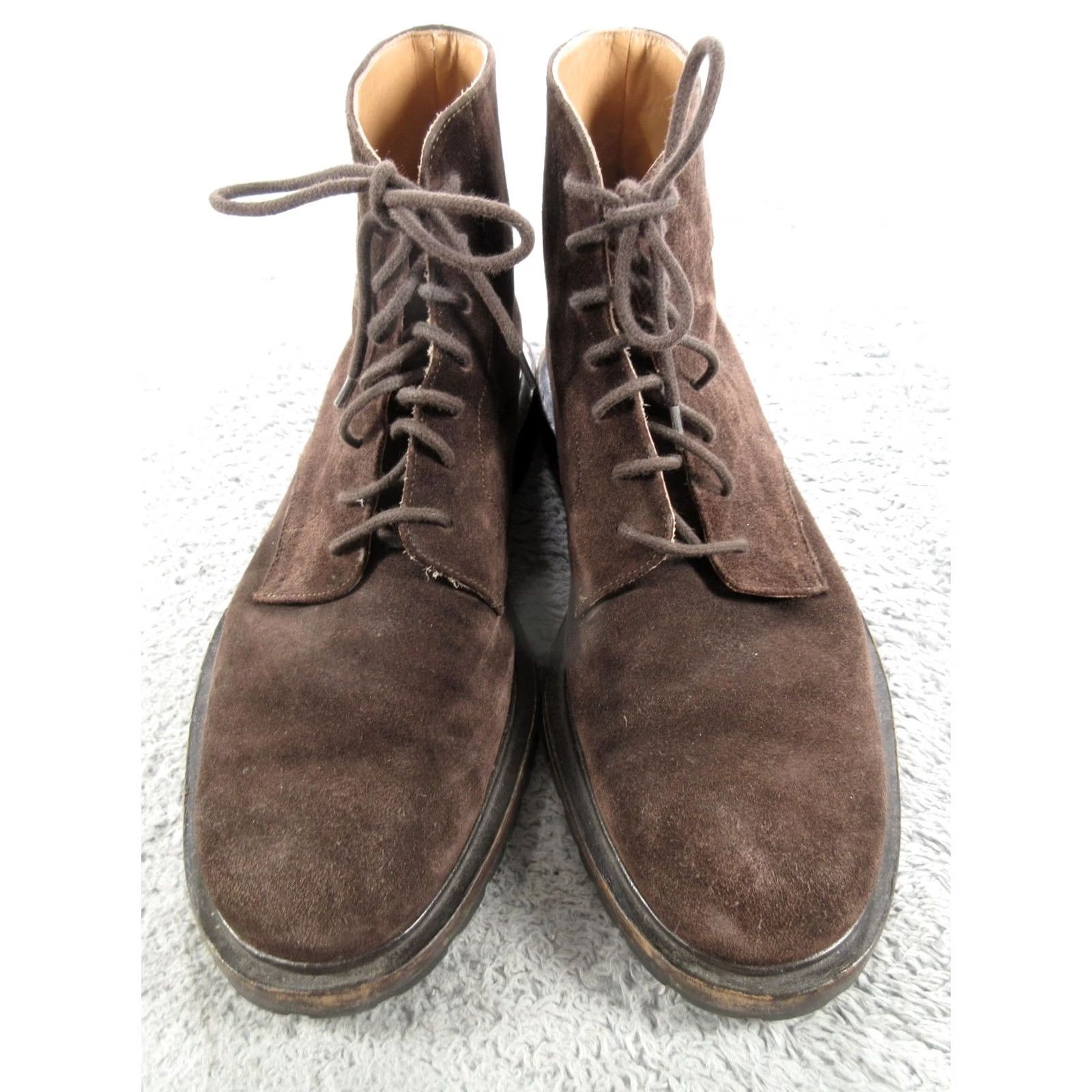 Koio KOIO Boots Mens Brown Combat Size Suede Lace Ankle Lug Sole Made Italy Size US 9 / EU 42 - 3 Thumbnail