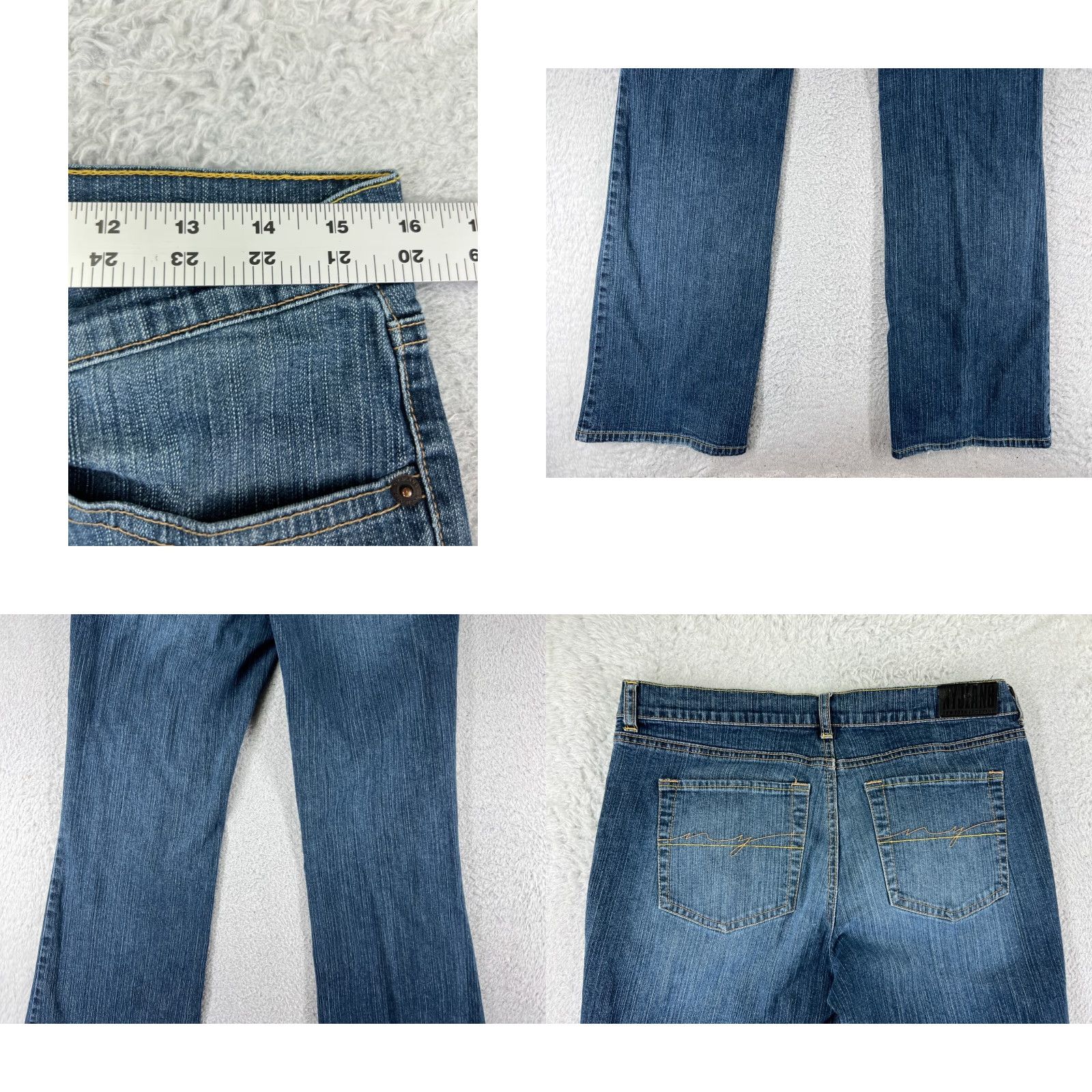 Vintage New York & Company Jeans Womens 2 Tall Blue Denim Bootcut Cotton Low Rise Size 26" / US 2 / IT 38 - 9 Thumbnail