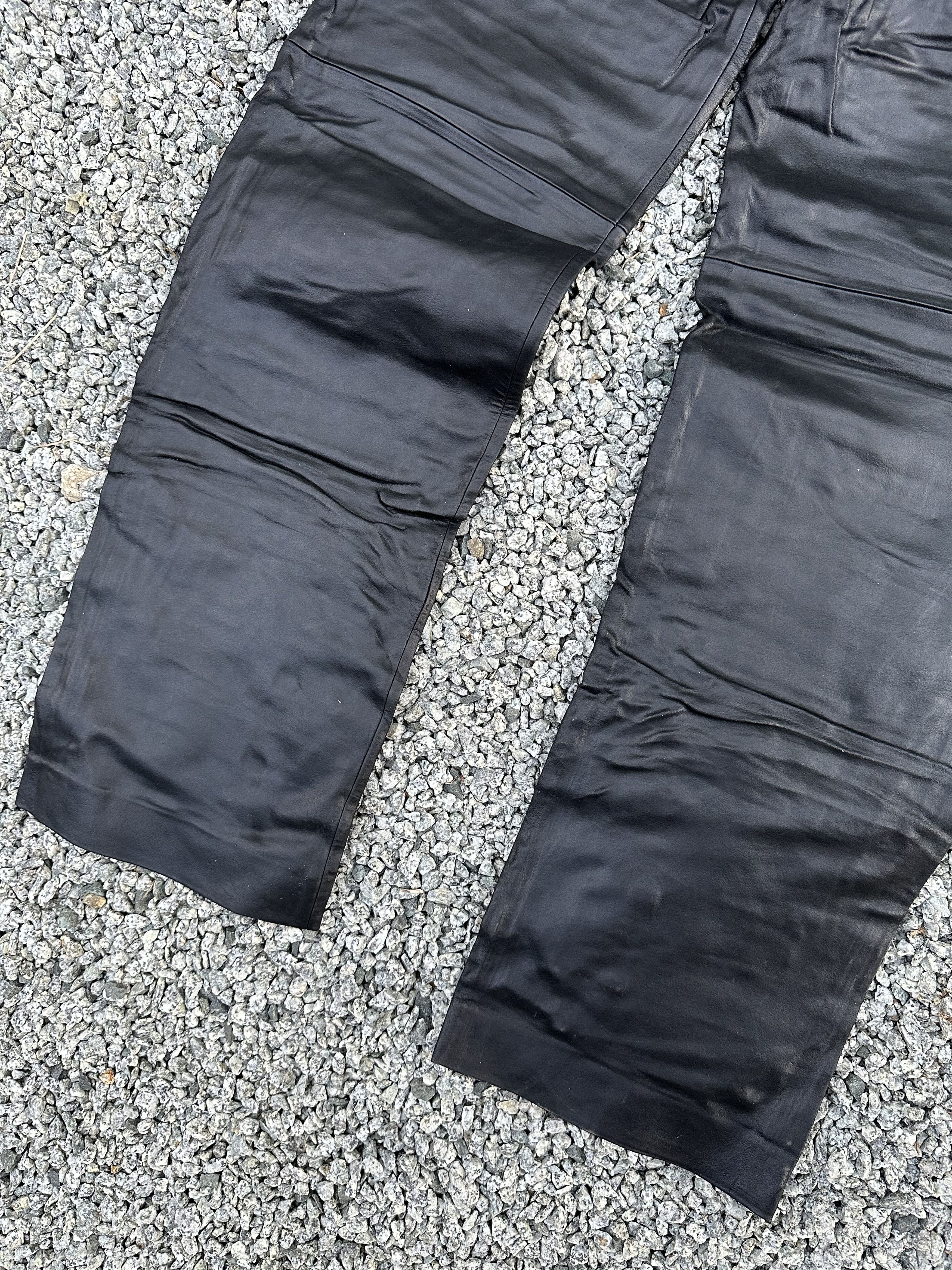 Yoshiyuki Konishi Japanese Brand Ficce Yoshiyuki Konishi Leather Biker Pants Size US 32 / EU 48 - 16 Thumbnail