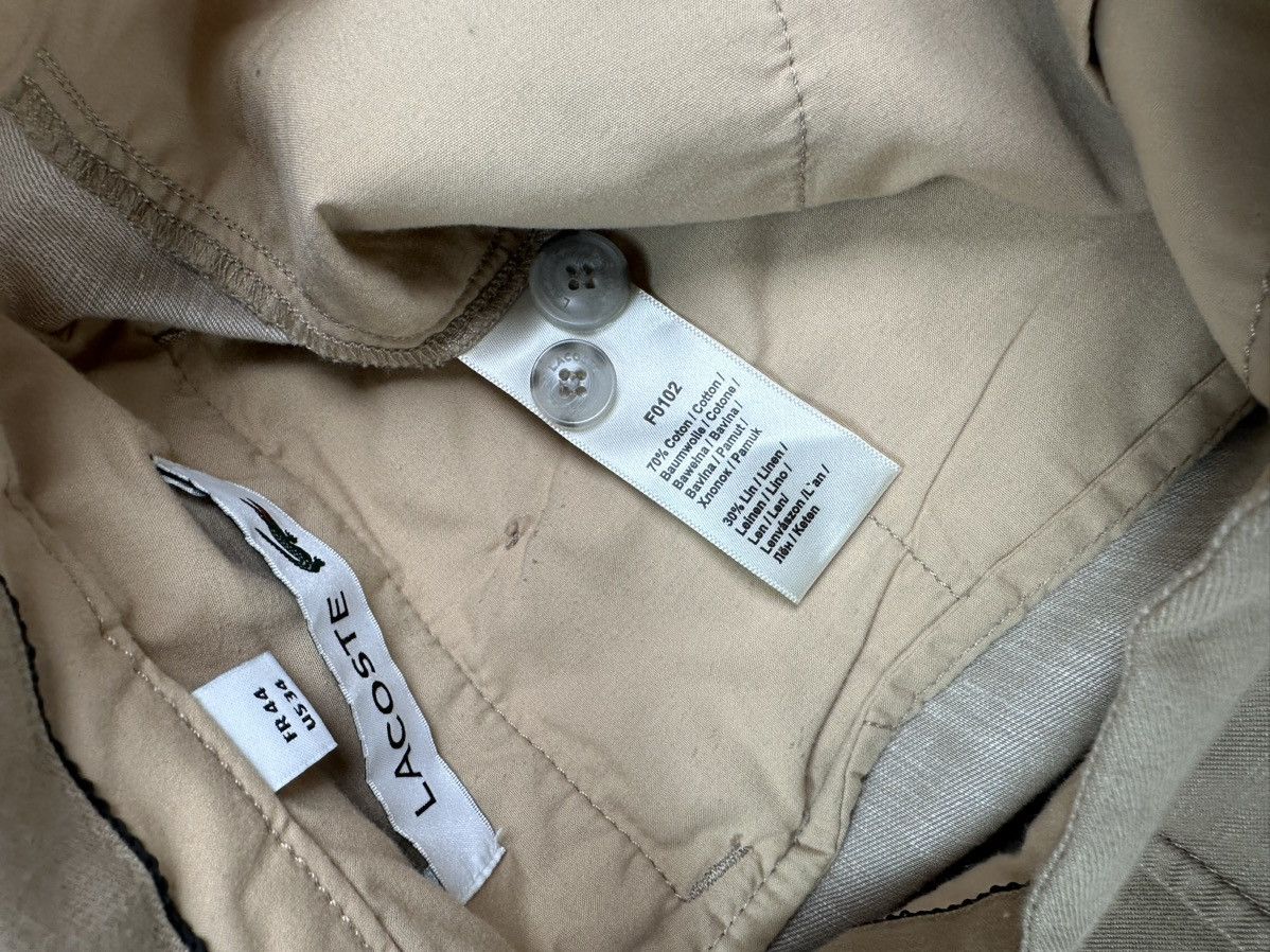 Lacoste Lacoste Cotton-Linen Trousers Men 34 Pants beige M L Size US 34 / EU 50 - 13 Thumbnail