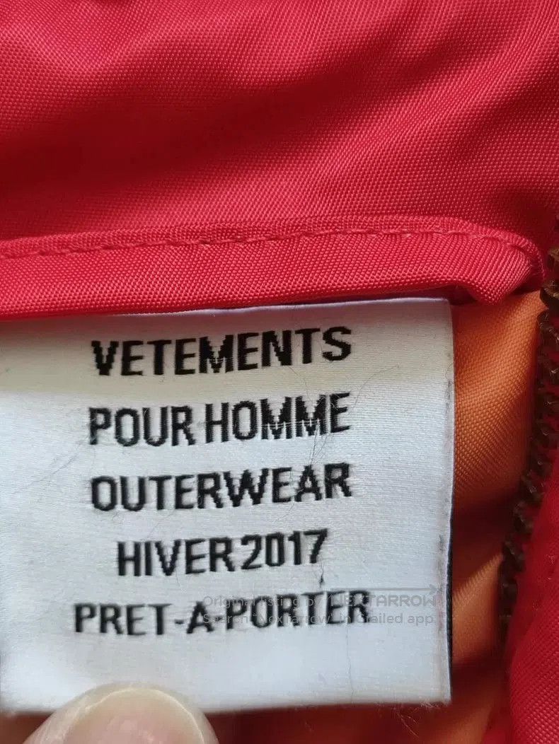 Vetements Vetements Initial Red Hooded Bomber Jacket. Size US XS / EU 42 / 0 - 3 Thumbnail