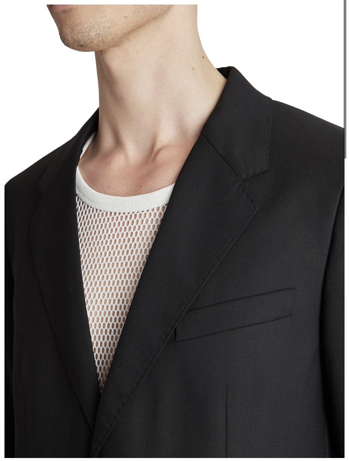 AMI NEW 48 Black Wool Two Button Blazer Jacket Suit Tailoring Size 38R - 7 Thumbnail