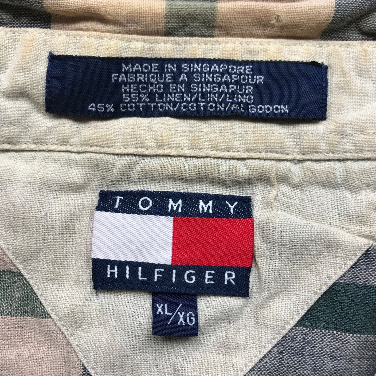 Tommy Hilfiger Vintage Tommy Hilfiger Button Up Shirt Mens XL Navy Brown Size US XL / EU 56 / 4 - 3 Thumbnail