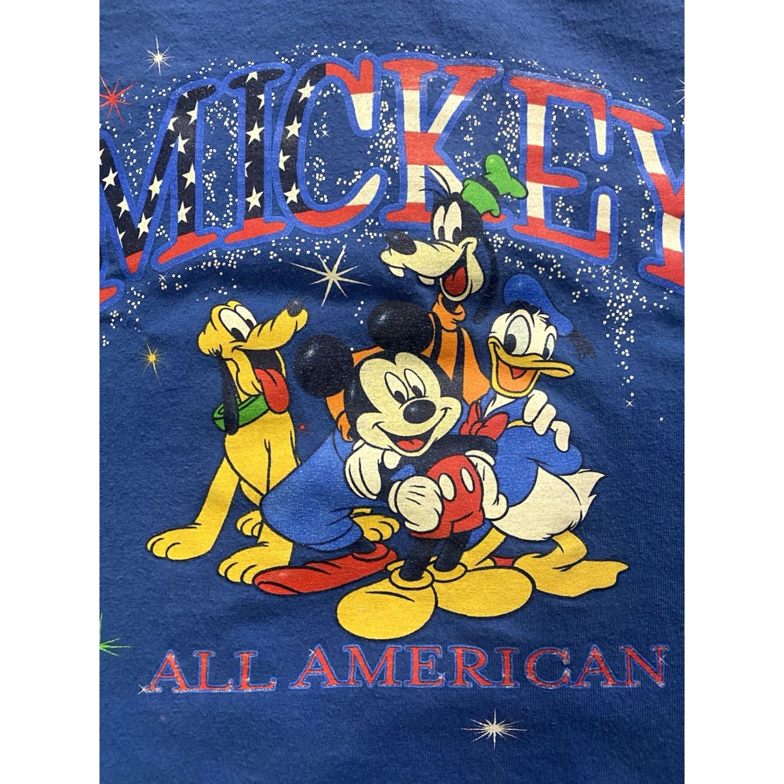 Vintage VINTAGE Tennessee River Mickey Mouse All American T Shirt Blue Adult Large Boxy Shirt Mens USA 90s Cartoon Graphic Print Crew Neck Short Sleeve Cotton Size US L / EU 52-54 / 3 - 3 Thumbnail