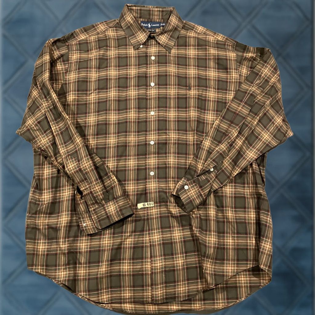 Ralph Lauren Ralph Lauren Shirt Brown Plaid Long Sleeve Button-Down Classic Fit XXL Men Size US XXL / EU 58 / 5 - 1 Thumbnail