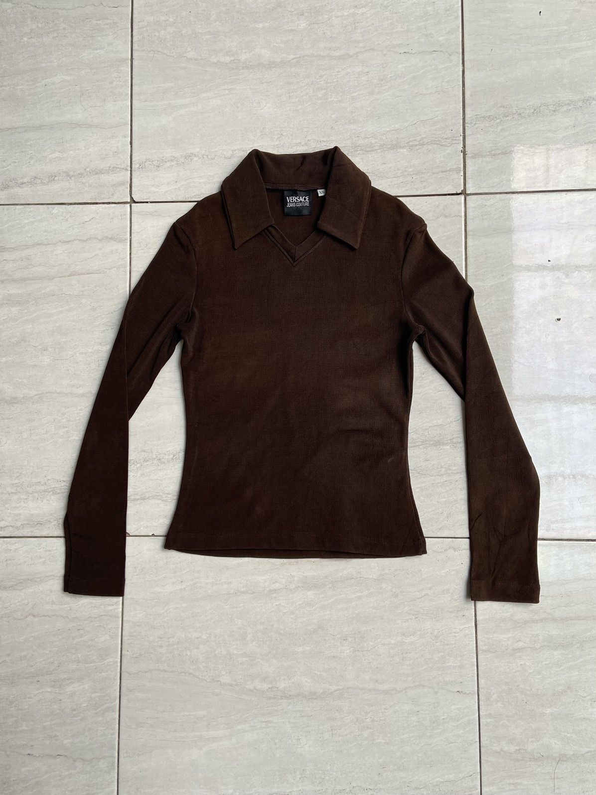 Versace Versace Jeans Couture Brown T-shirt Size XXS / US 00 / IT 34 - 6 Thumbnail