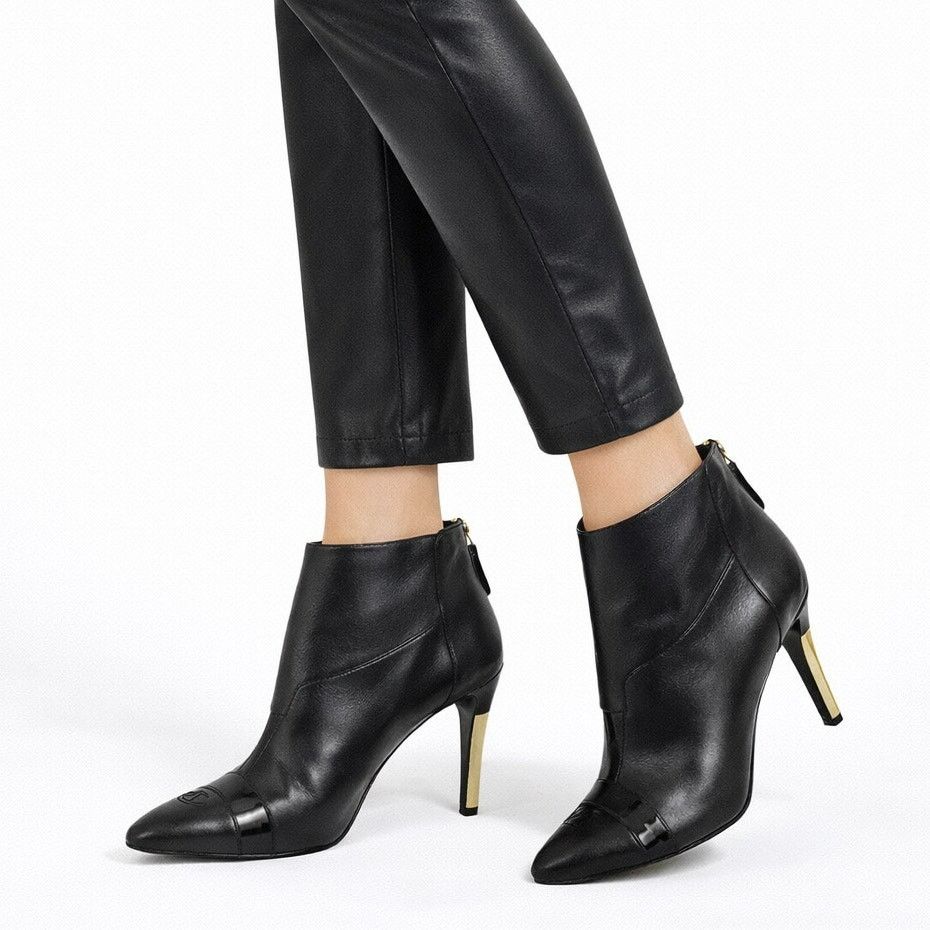 Chanel Chanel CC Logo Cap Toe Lamb Leather Heel Ankle Boots 38 Size US 8 / IT 38 - 2 Thumbnail