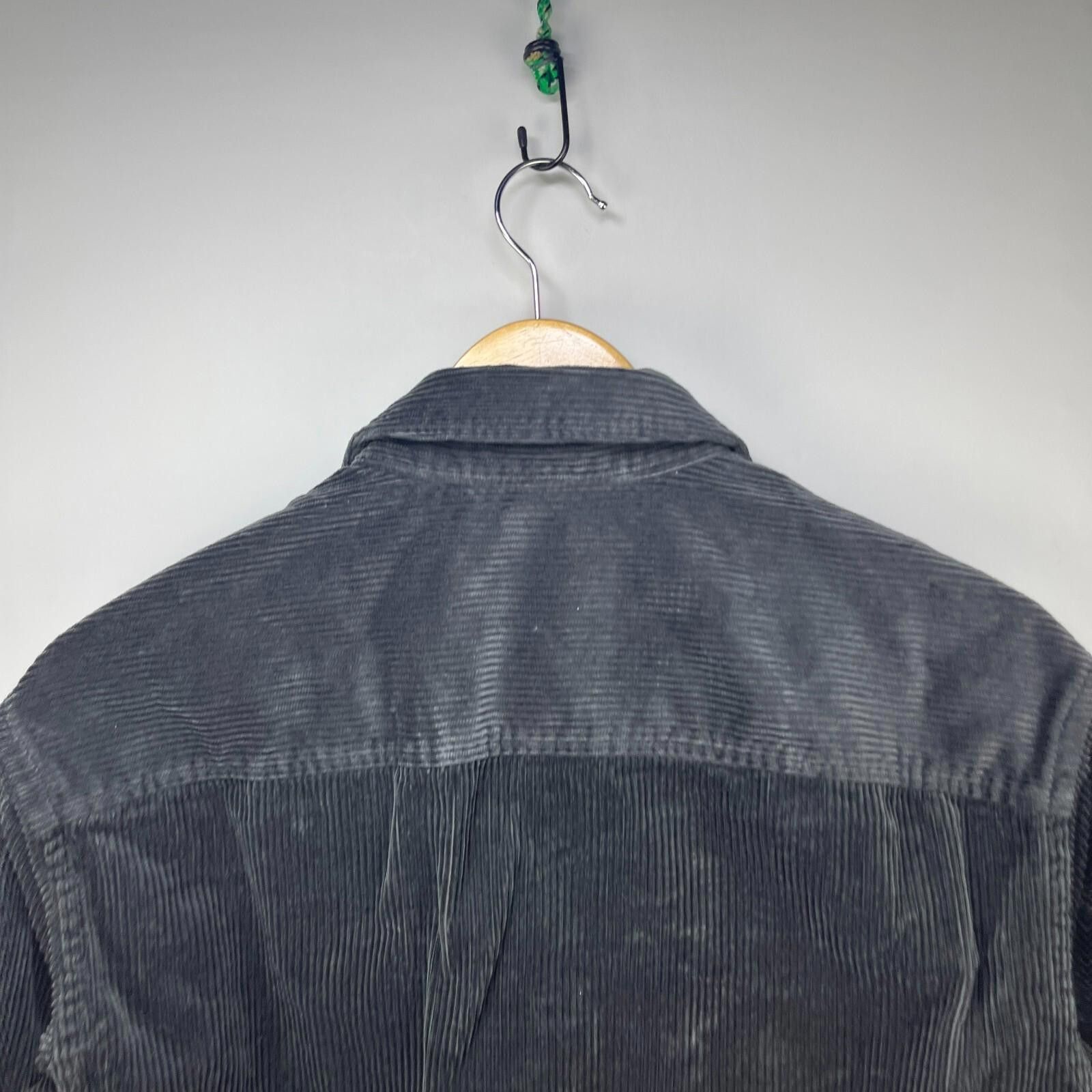 Uniqlo Uniqlo Corduroy Button Up Shirt XS Dark Gray Longsleeve Size US XS / EU 42 / 0 - 12 Thumbnail