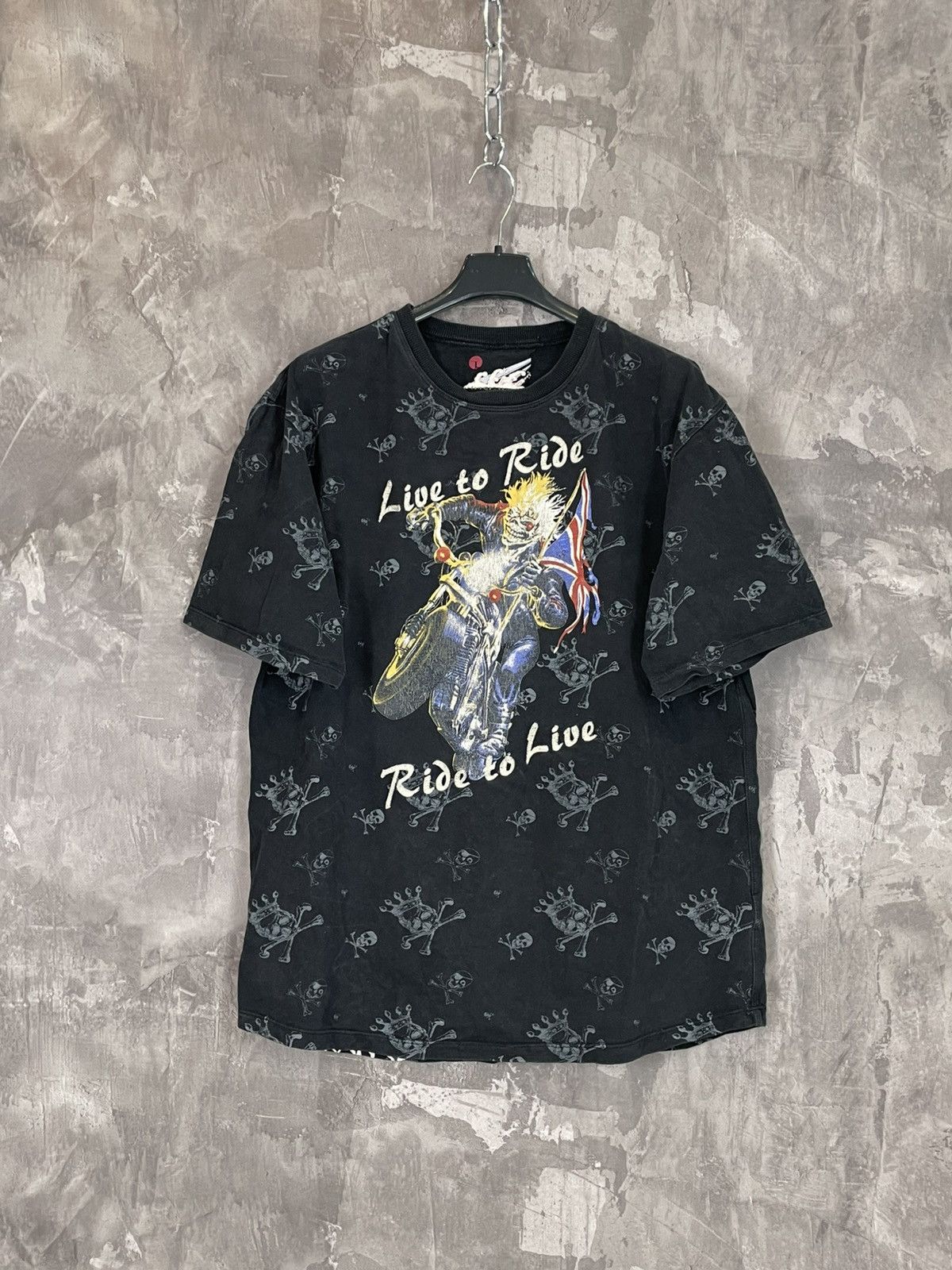 Vintage Vintage Live To Ride Harley Davidson Vibe Moto T-Shirt Size US L / EU 52-54 / 3 - 1 Thumbnail