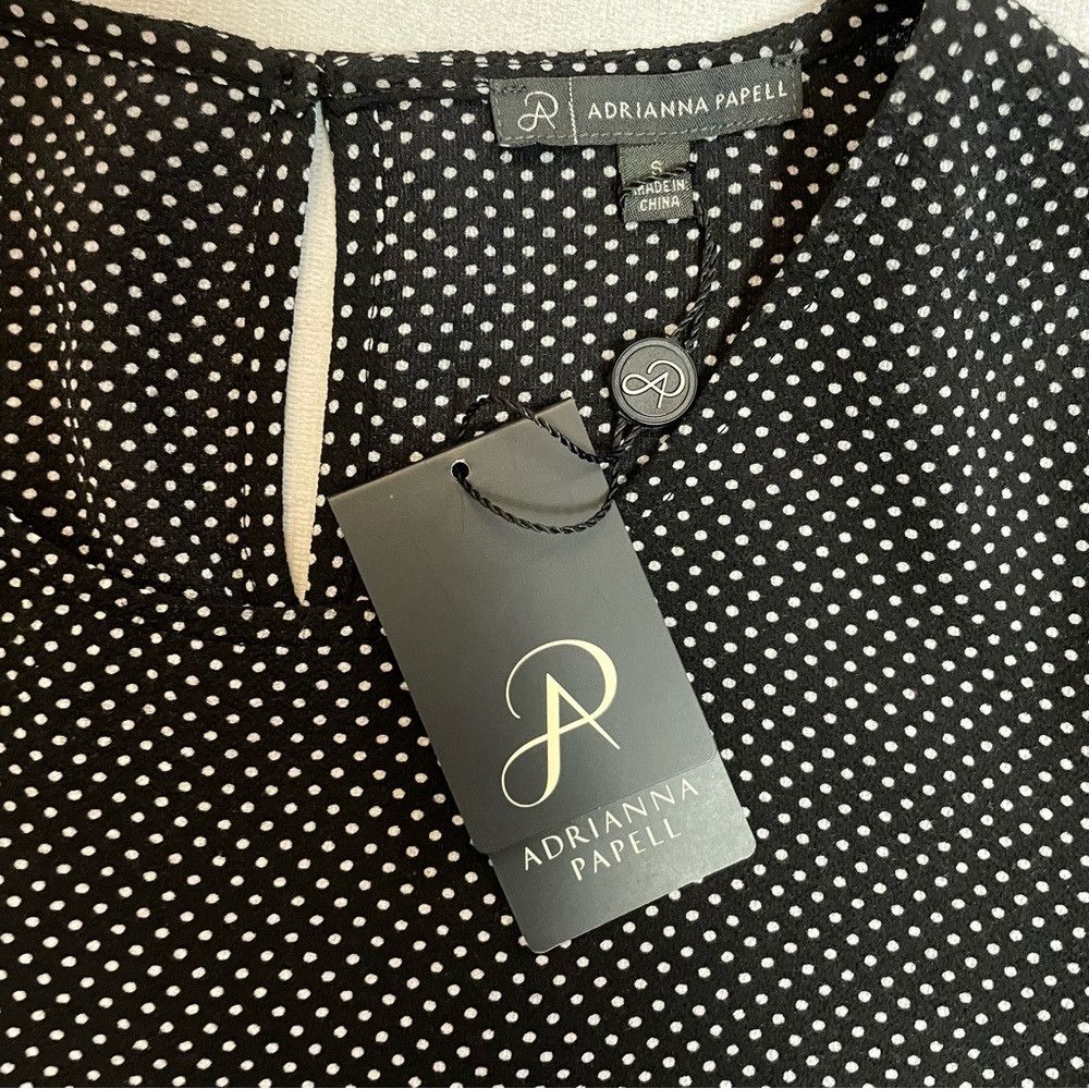 Adrianna Papell NWT New $69 Adrianna Papell 3/4 Sleeve Polka Dot Blouse Siz Size S / US 4 / IT 40 - 7 Thumbnail