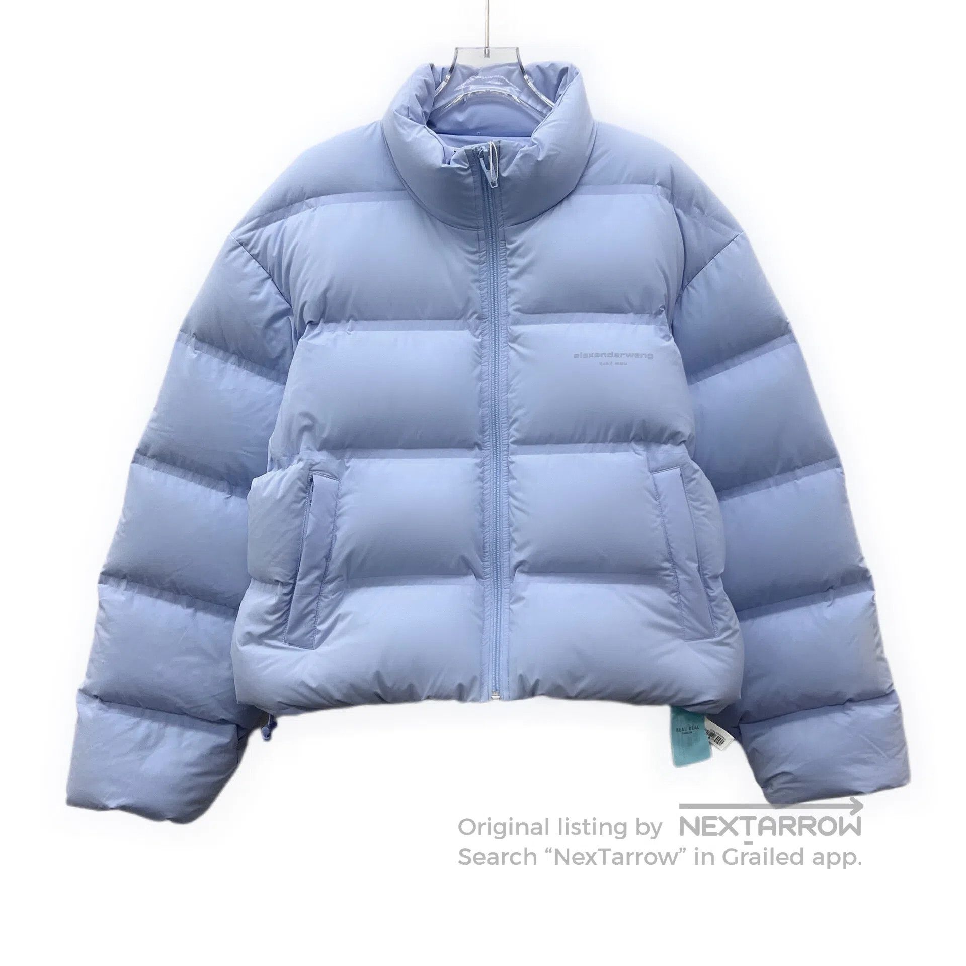 Alexander Wang Alexander Wang Light blue logo letter print stand collar z Size M / US 6-8 / IT 42-44 - 1 Thumbnail