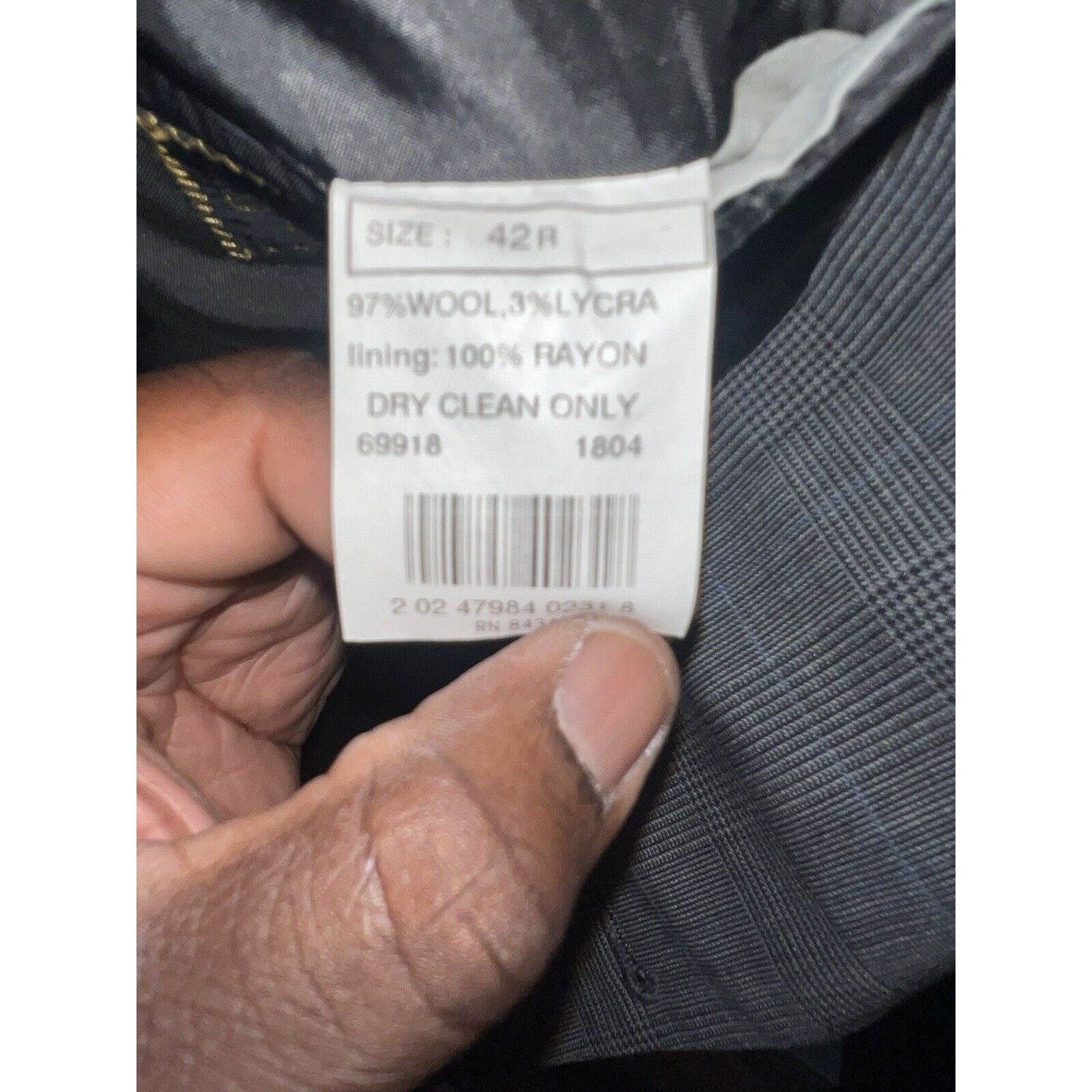 Brooks Brothers Brooks Brothers Blazer Mens 42R Gray Wool Plaid Sport Coat Size 42R - 9 Thumbnail