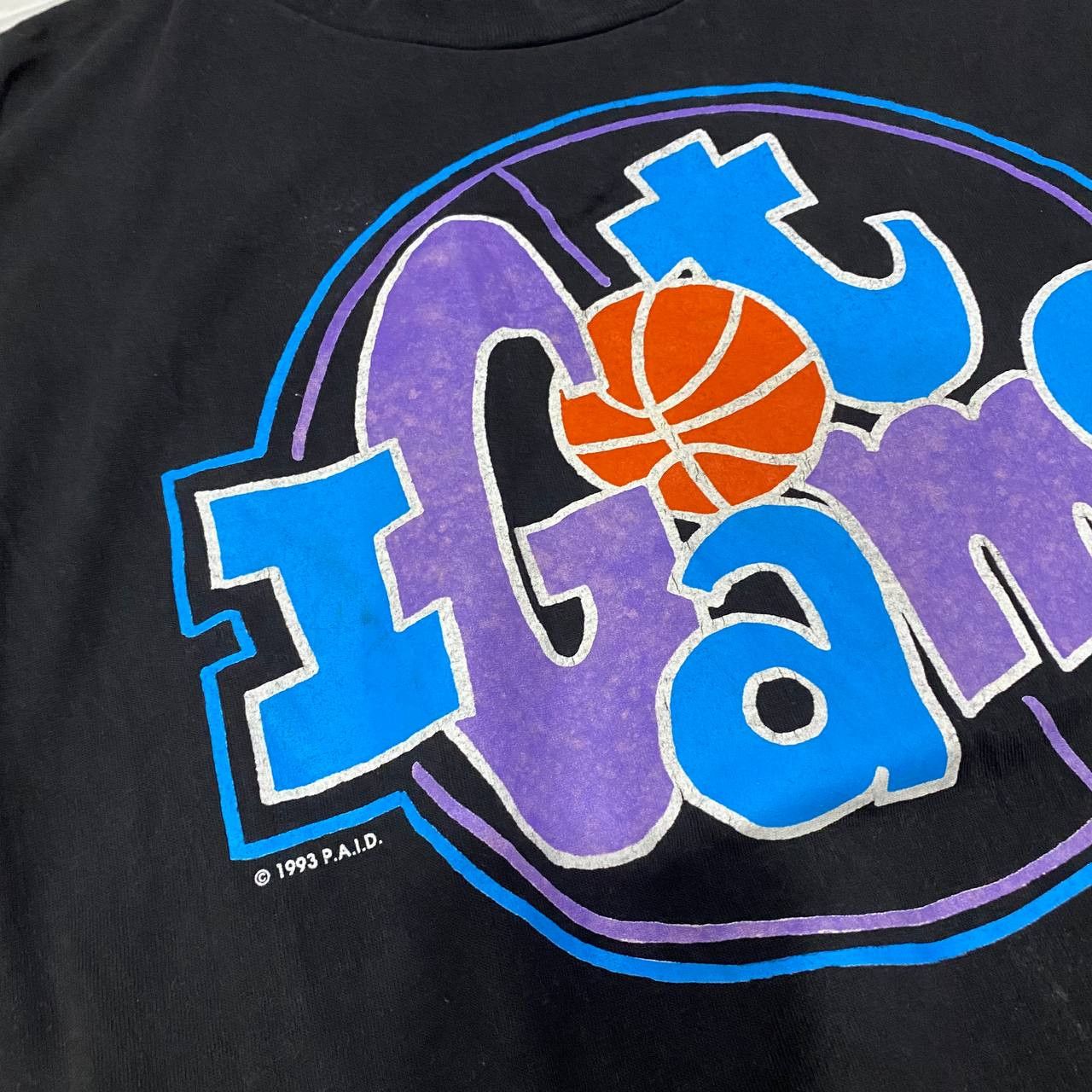 Vintage 90s Vintage P.A.I.D I Got Game Basketball T-Shirt Size US L / EU 52-54 / 3 - 3 Thumbnail