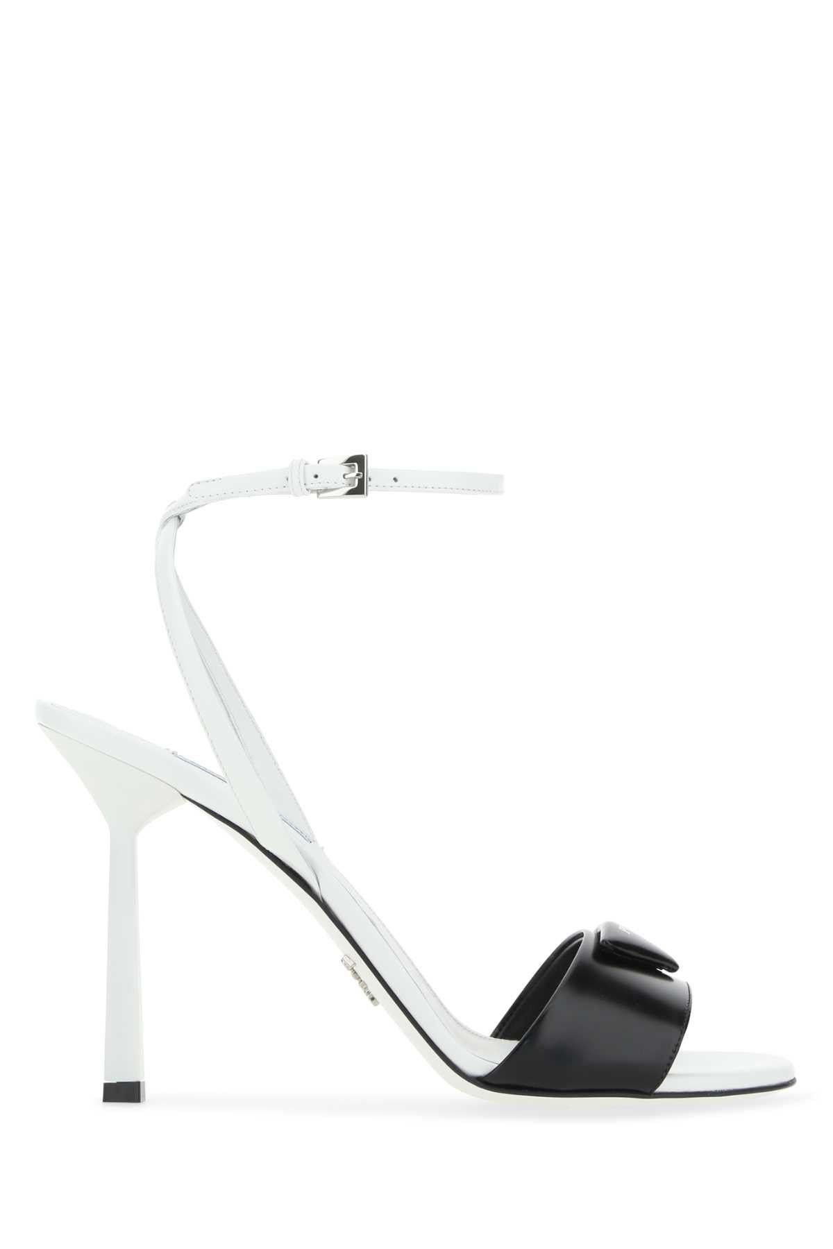 サンダル・ミュール PRADA Two-Tone Leather Sandals Prada Two-Tone Leather Sandals | Grailed