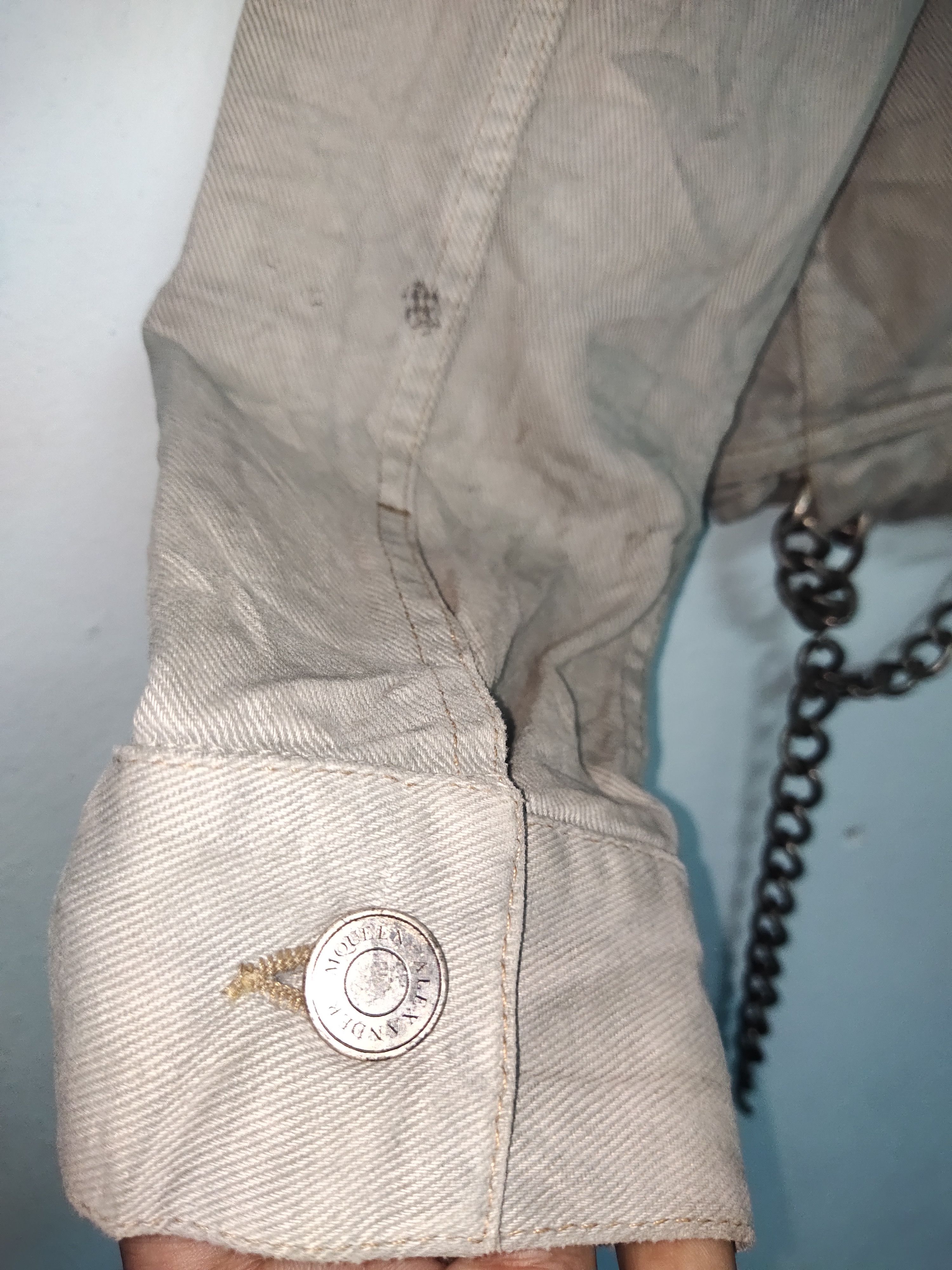 Alexander McQueen Rare Alexander McQueen Denim Jacket With Chain Belt Size M / US 6-8 / IT 42-44 - 8 Thumbnail