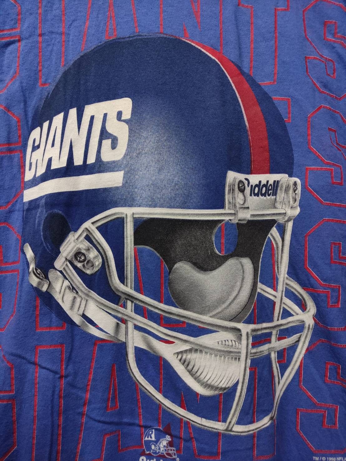 NFL Vtg 90's Riddell x New York Giants NFL Team USA T-Shirt Size US L / EU 52-54 / 3 - 3 Thumbnail