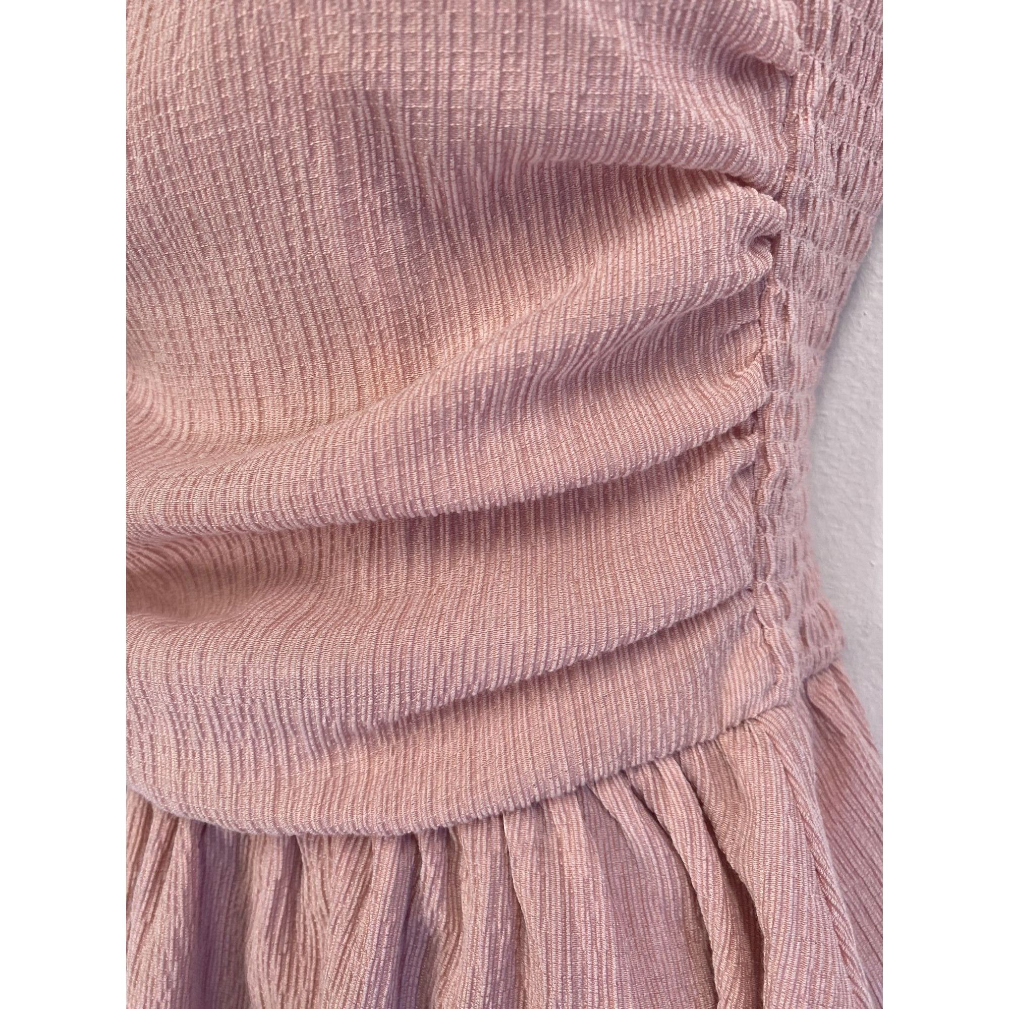 Cider Strapless Pink Tiered Mini Dress By Cider XS Lightweight Tex Size XS / US 0-2 / IT 36-38 - 2 Thumbnail