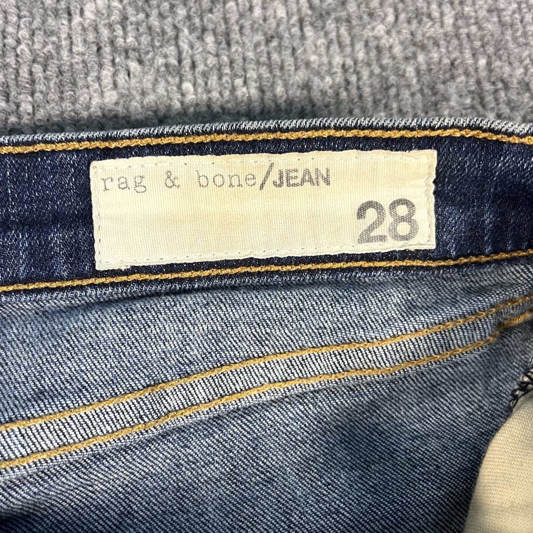 Rag & Bone Rag & Bone Women's Jeans Skinny High Rise 28 Blue Medium Wash Whiskers W1532K520ELC Size 28" / US 6 / IT 42 - 7 Thumbnail