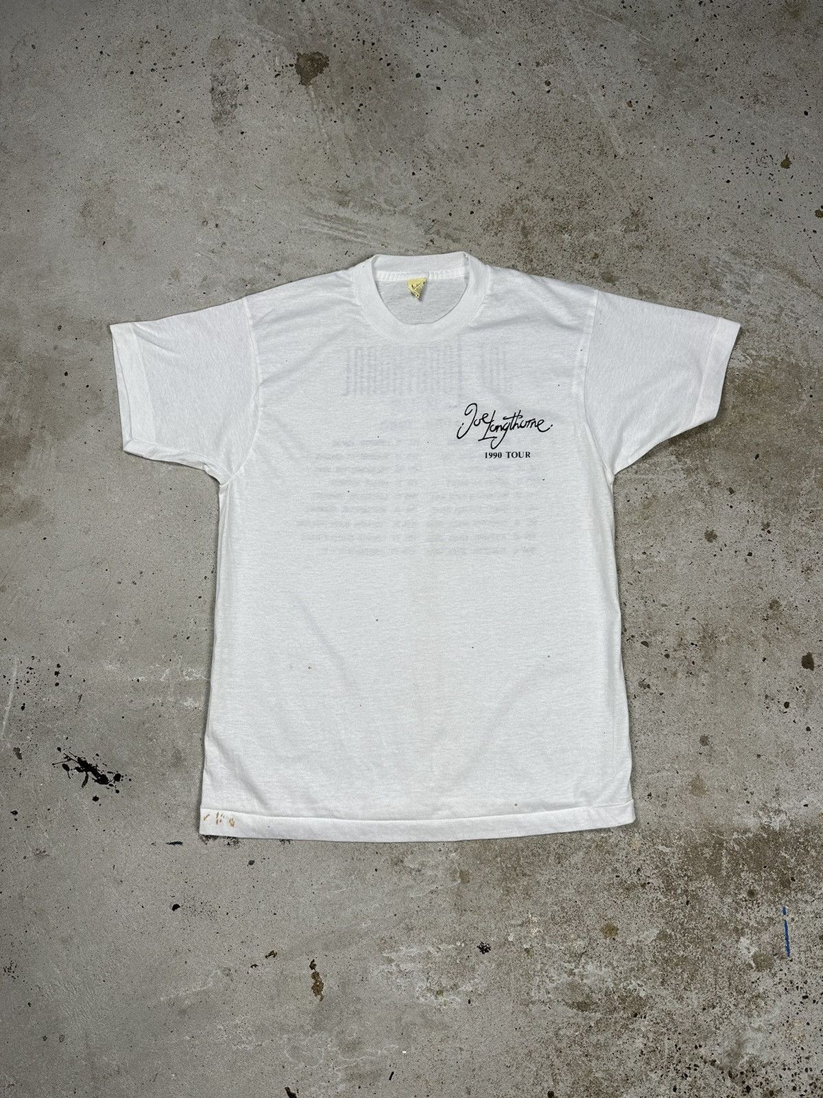 Band Tees Vintage 1990 Joe Longthorne Tour Tee T Shirt White Size US M / EU 48-50 / 2 - 2 Thumbnail