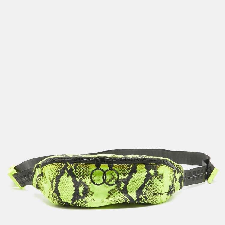 Off-White Off-white Neon Yellow Python-print Belt Bag In Fluo Yellow Size ONE SIZE - 2 Thumbnail