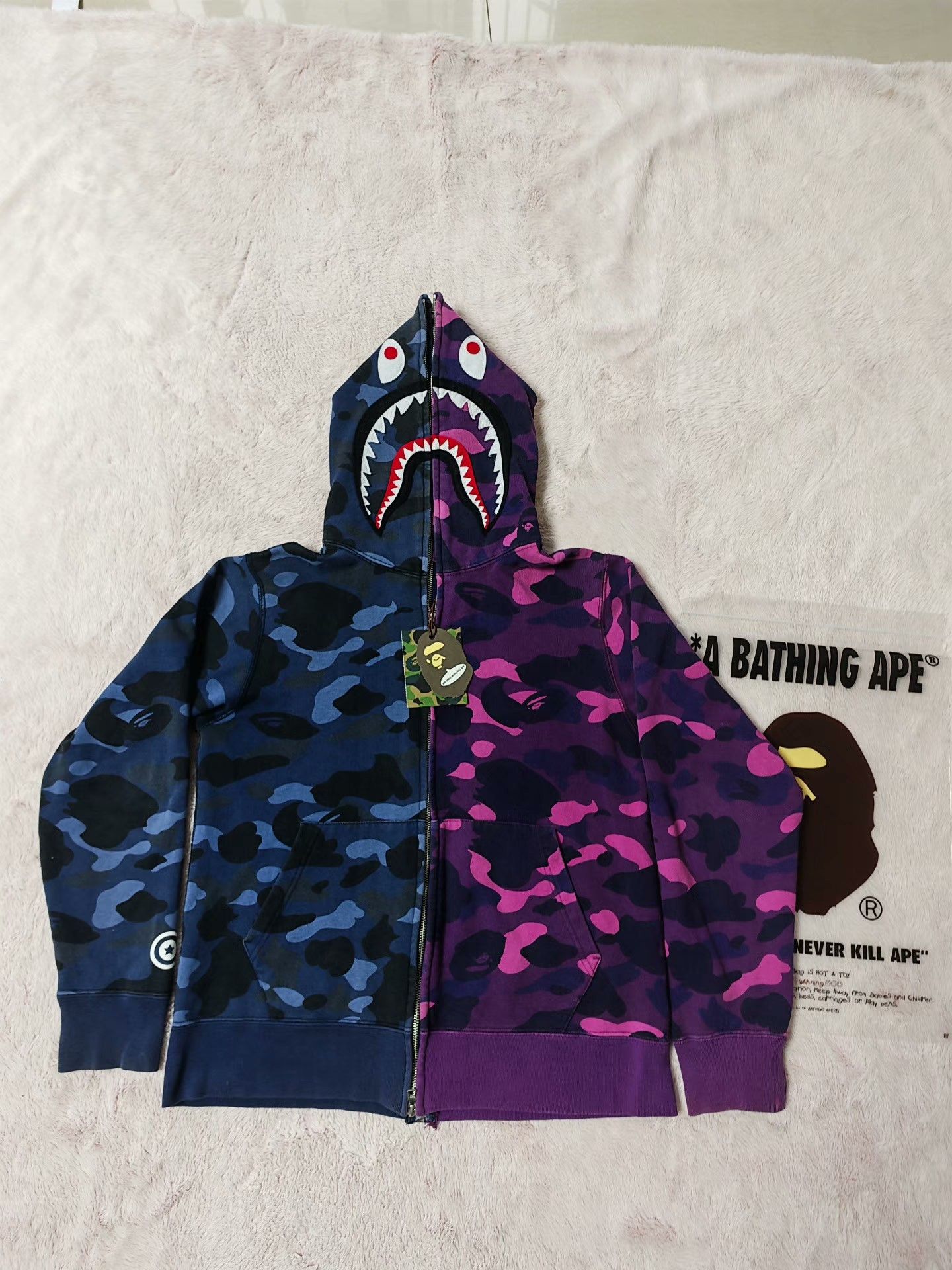 Bape Bape Purple Hoodie M Men Size US M / EU 48-50 / 2 - 1 Thumbnail