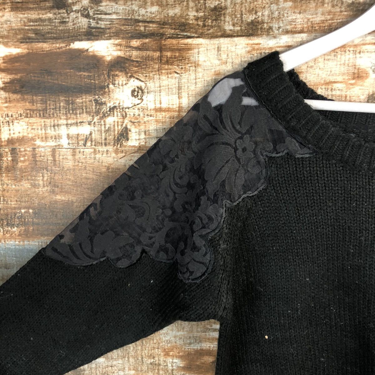 Homespun Knitwear × Japanese Brand × Vintage Philler Black vintage Knitwear #A1295 Size L / US 10 / IT 46 - 9 Thumbnail