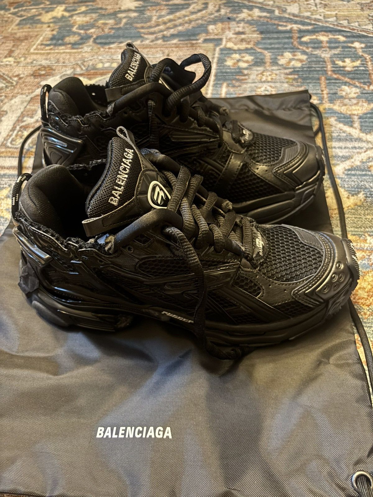Balenciaga Runner Sneaker in matte black mesh and nylon Size US 10 / EU 43 - 3 Thumbnail