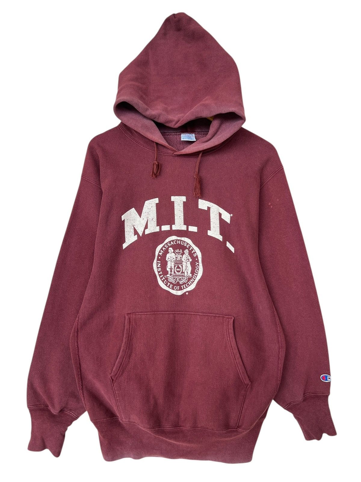 Champion Vintage 90s Champion Reverse Weave University Mit Hoodie Size US L / EU 52-54 / 3 - 2 Thumbnail