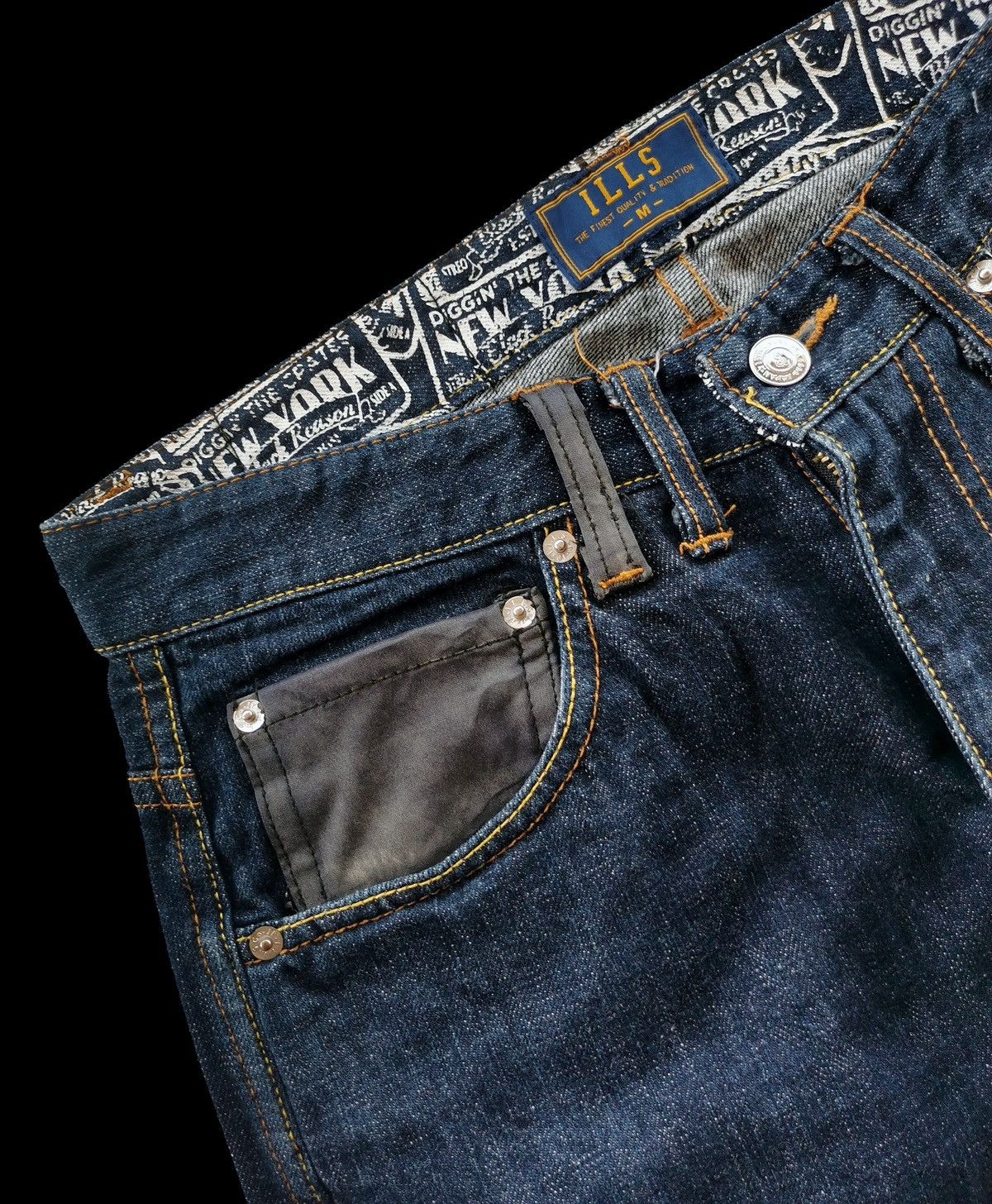 Tribal Streetwear Streetwear Ills Denim Washed Blue Grails Size US 31 - 7 Thumbnail