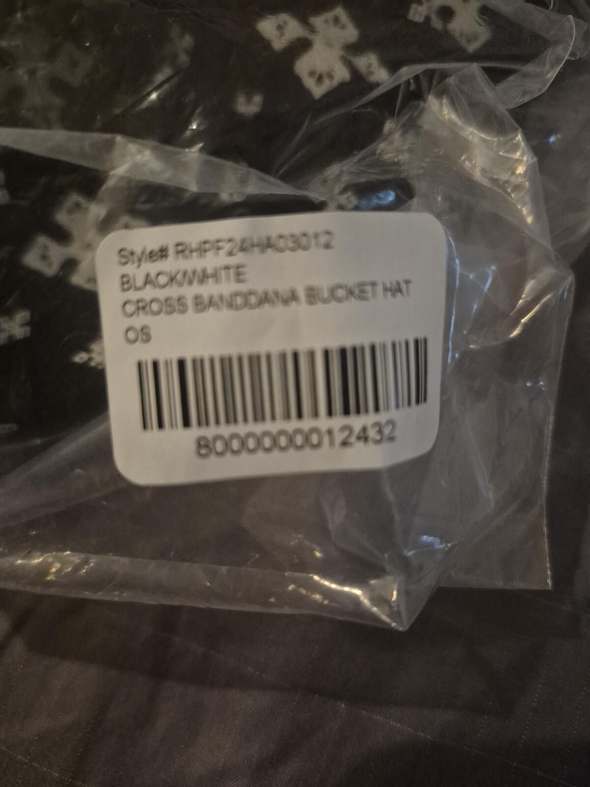 Rhude Rhude Black/White Bandana Bucket Hat Size ONE SIZE - 8 Thumbnail
