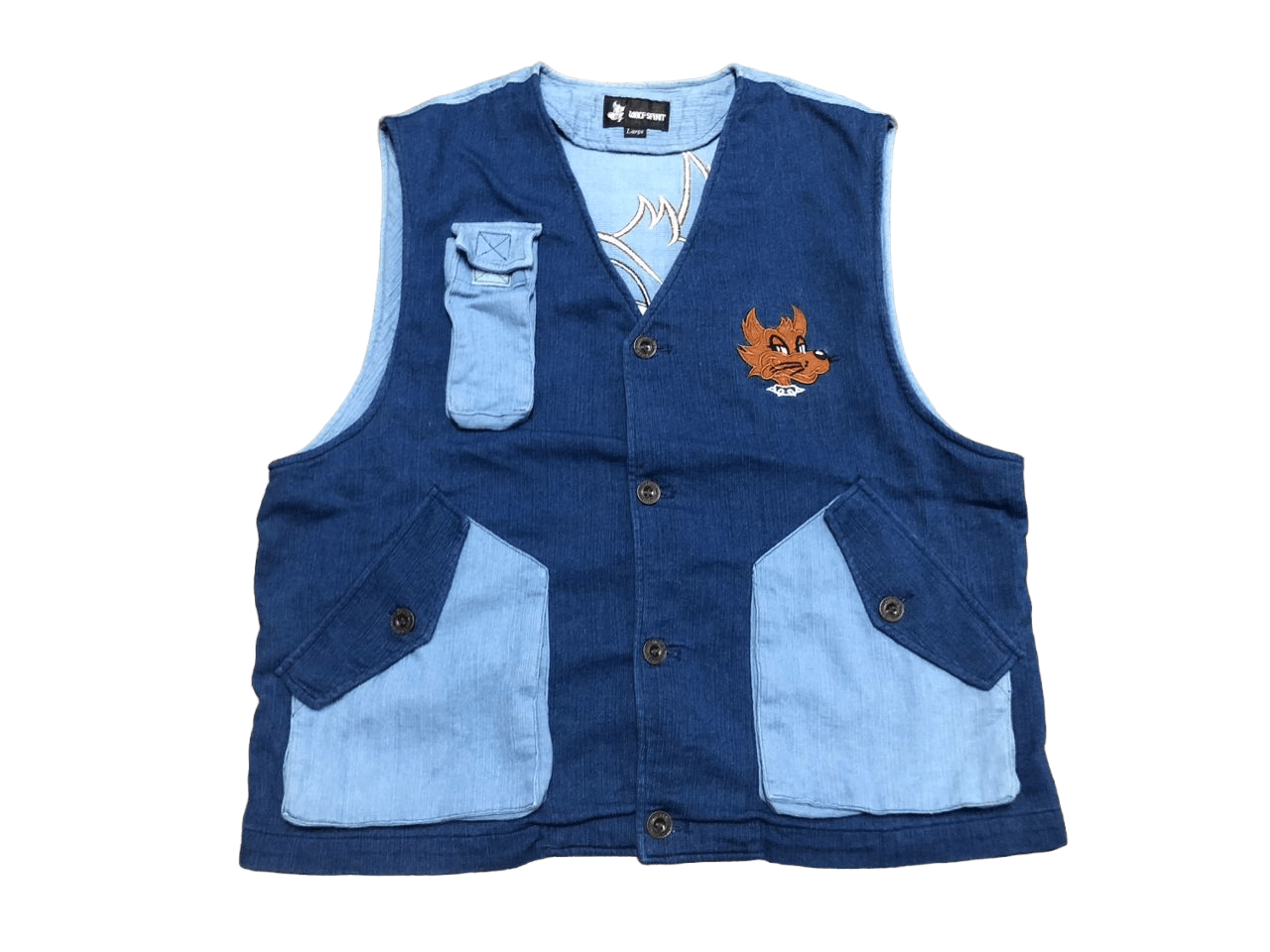Cartoon Network Japanese Brand Vintage Wolf Spirit Embroidered Print Vest Size US L / EU 52-54 / 3 - 2 Thumbnail