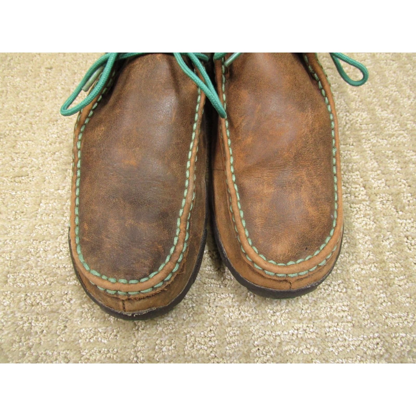 Twisted X Twisted X Chukka Women 10M Brown Teal Leather Moc Bomber Driving Boots WDM0093 Size US 10 / IT 40 - 5 Thumbnail