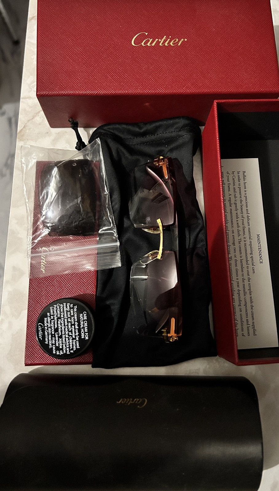 Cartier Cartier Buffalo Horn C Décor Sunglasses – Rare Buffs Size ONE SIZE - 20 Thumbnail
