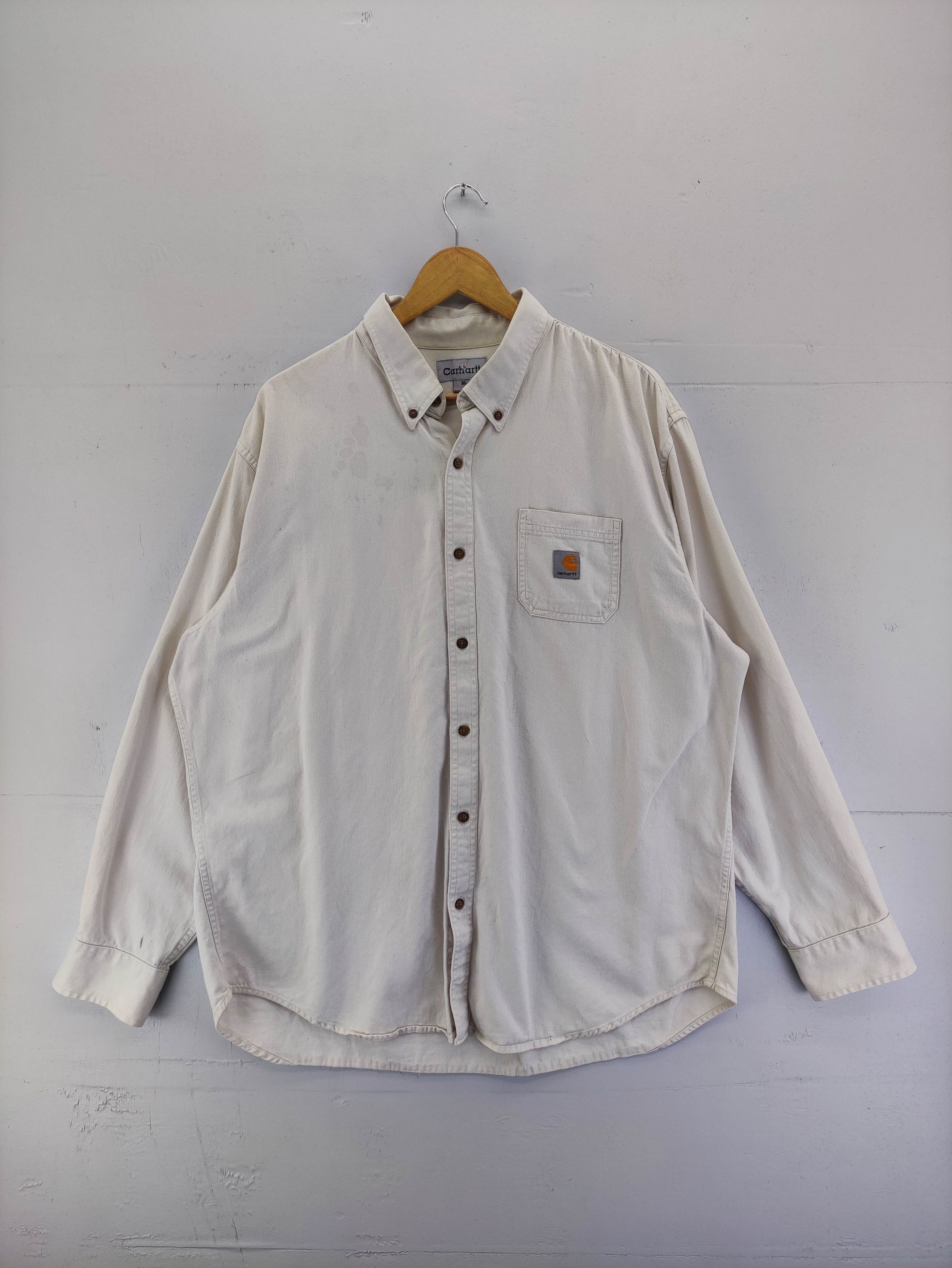 Carhartt Vintage Carhartt Shirt Button Up Single Poket Size US XL / EU 56 / 4 - 1 Thumbnail